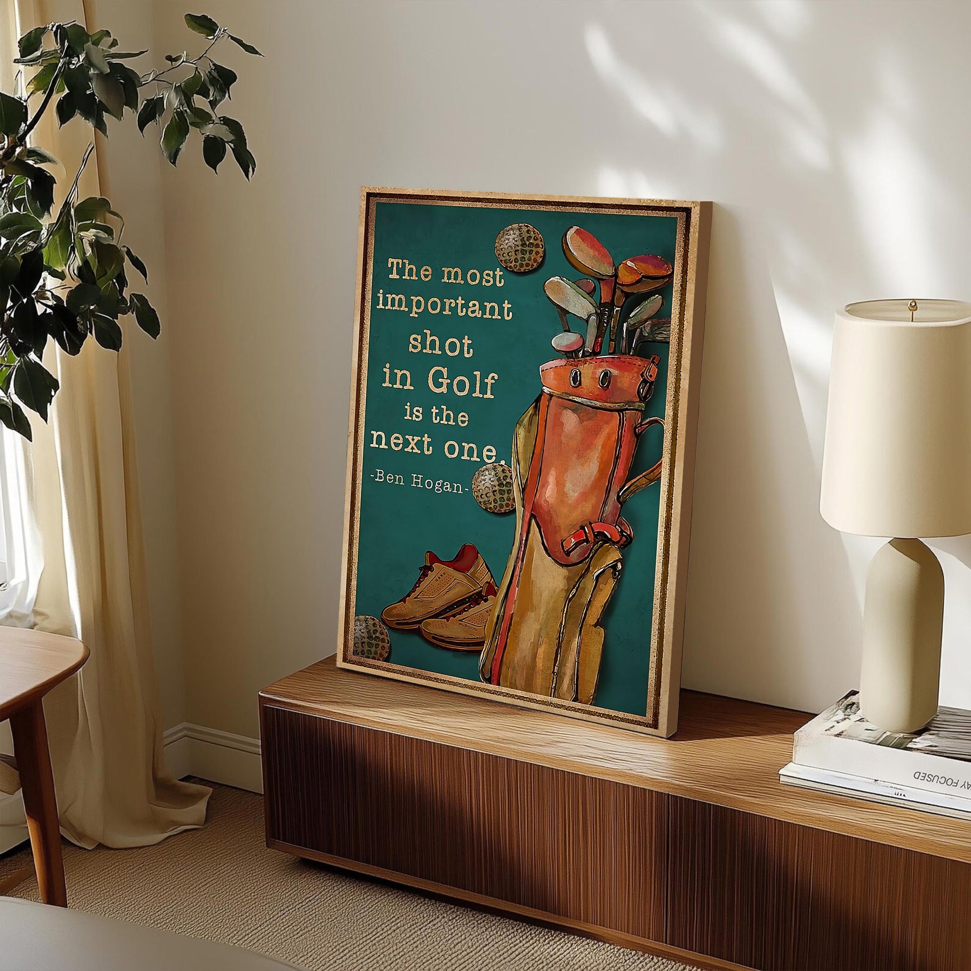 The Most Important Shot In Golf Is The Next One Canvas Wall Art, Golf Decor, Gift For Golf Lovers