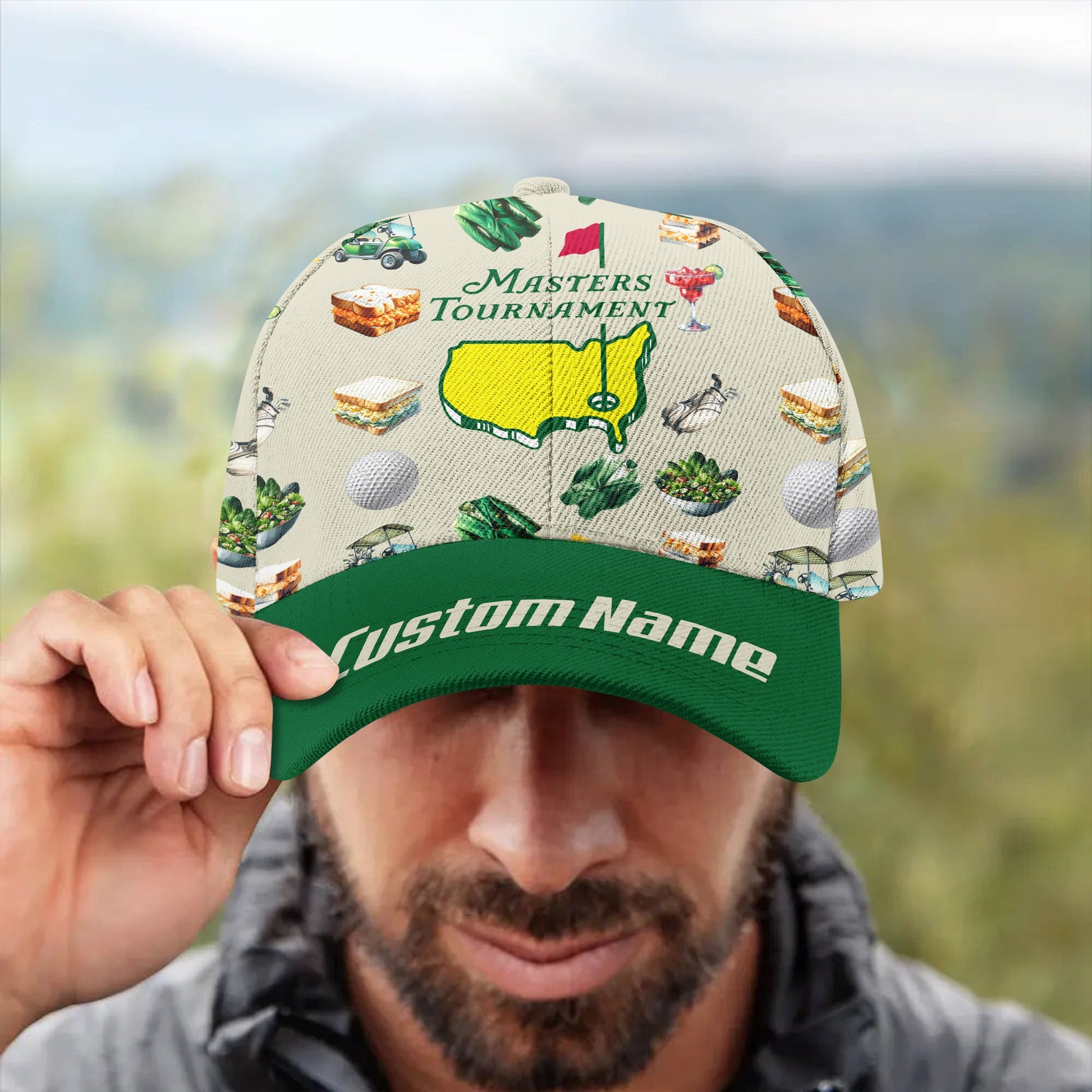 Custom Augusta Master Tournament Golf Cap, Mens Golf Gift, Gift For Dad, Funny Golf Cap