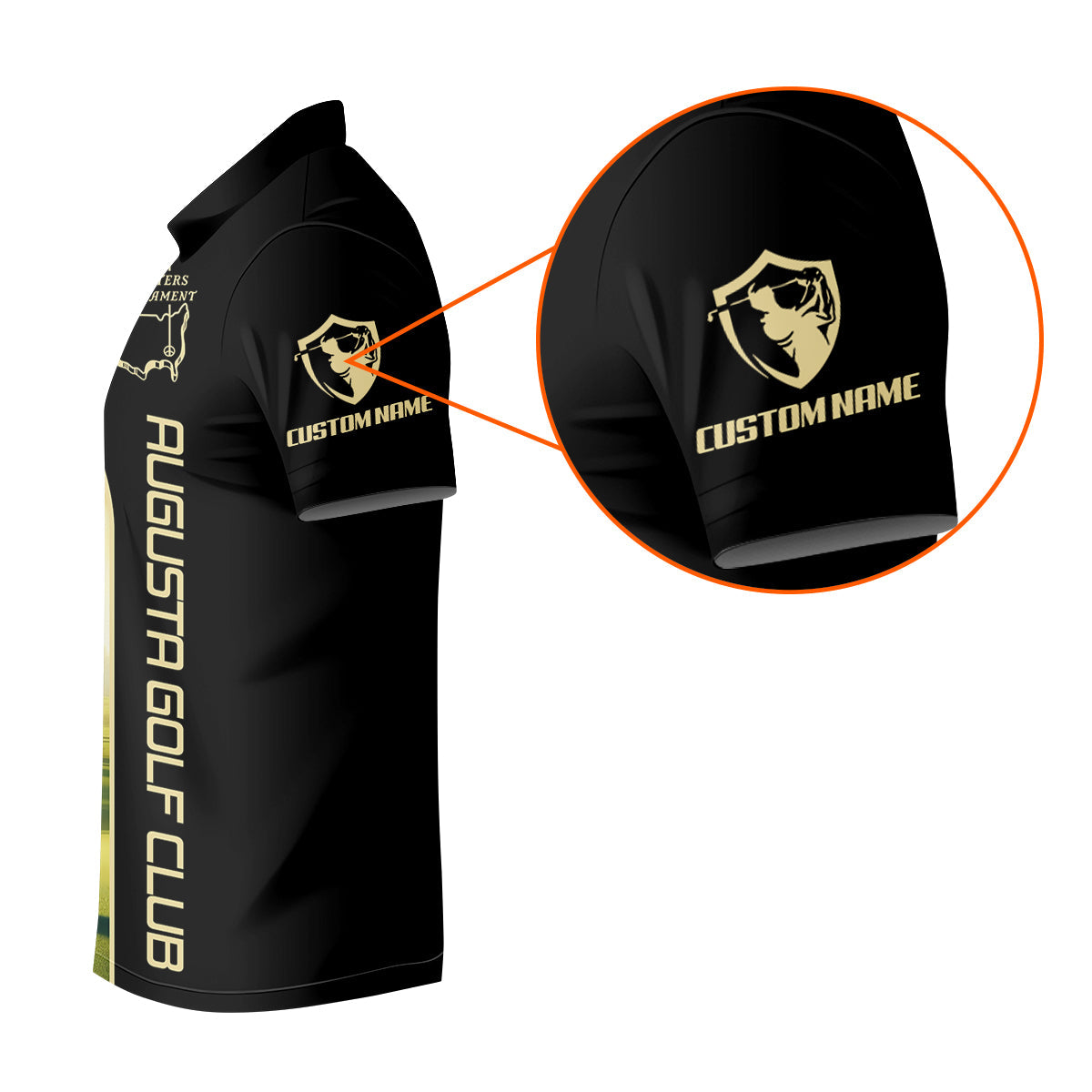 Augusta Golf Club Custom Men's Golf Polo Shirt, Gift For Golfers