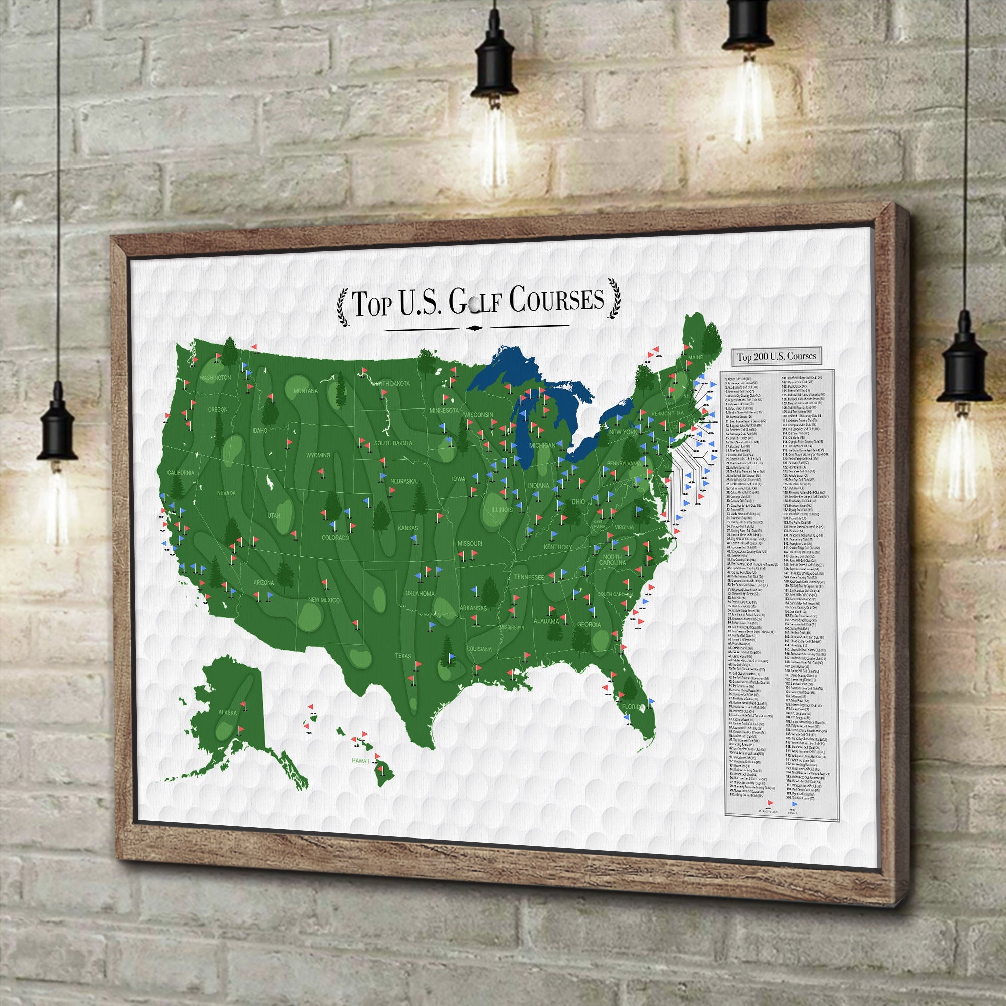 Top Golf Courses In The USA Golf, Canvas Wall Art, Golf Gifts For Men, Gift For Golfers