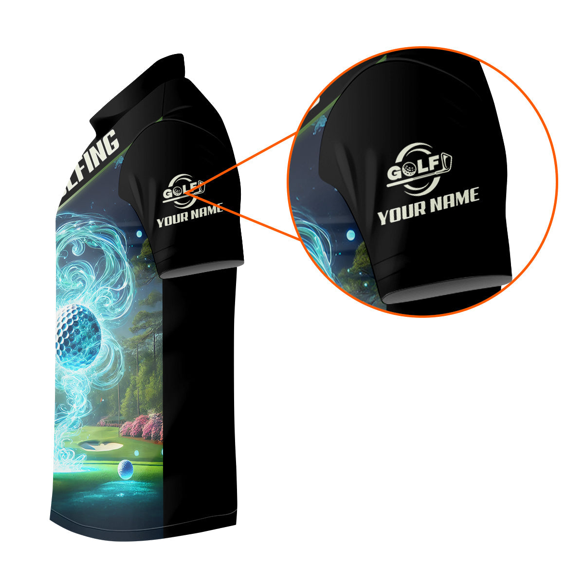 Augusta Golf Club Custom Men's Golf Polo Shirt, Golfing Apparel, Golf Gifts For Men