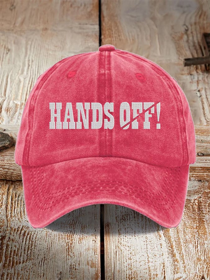 Hands Off Embroidered Baseball Cap, Funny Dad Hat, Gift For Dad