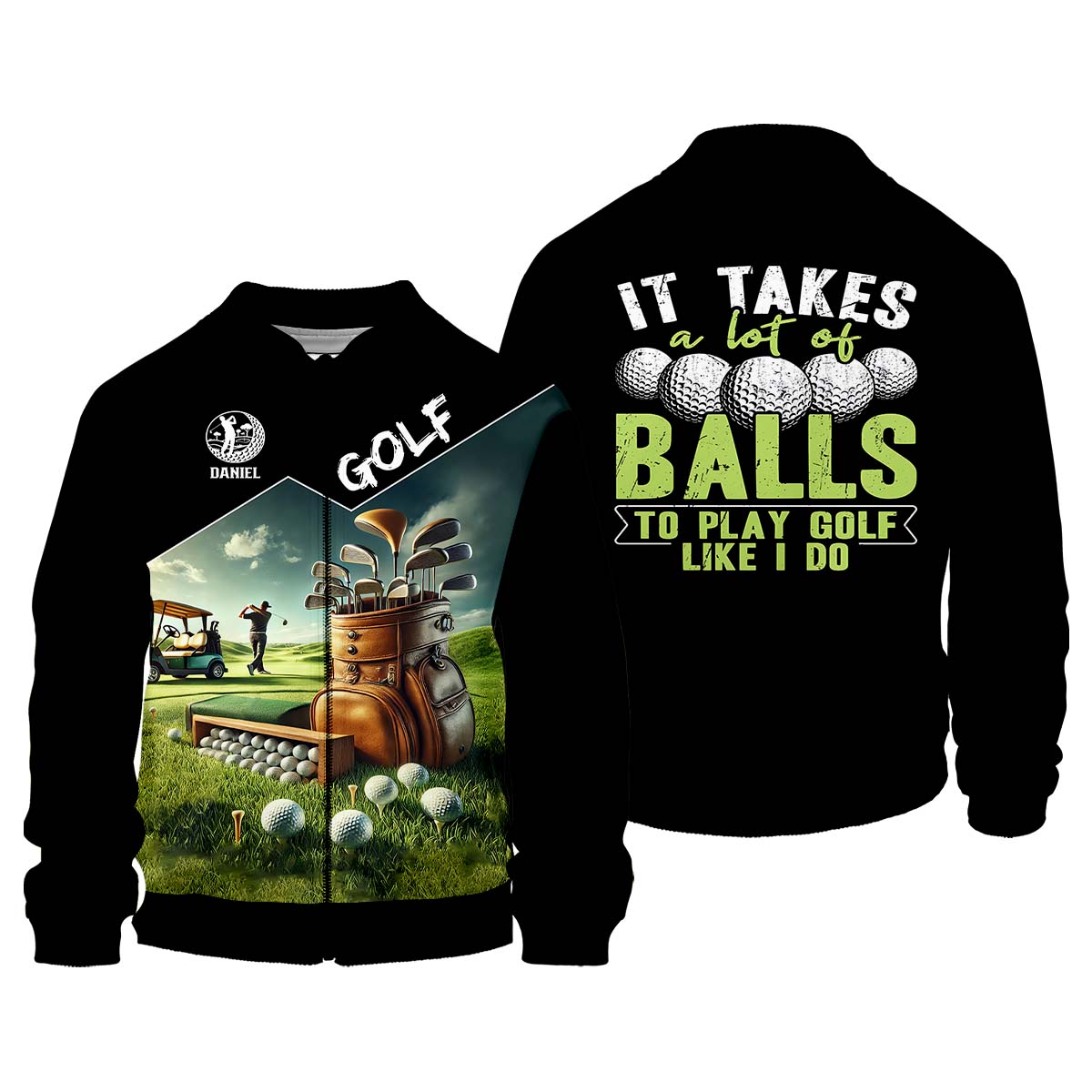 It Takes A Lot Of Balls To Play Golf Like I Do, Custom Golf Shirt, Funny Golf Polos, Unique Gift For Golfer