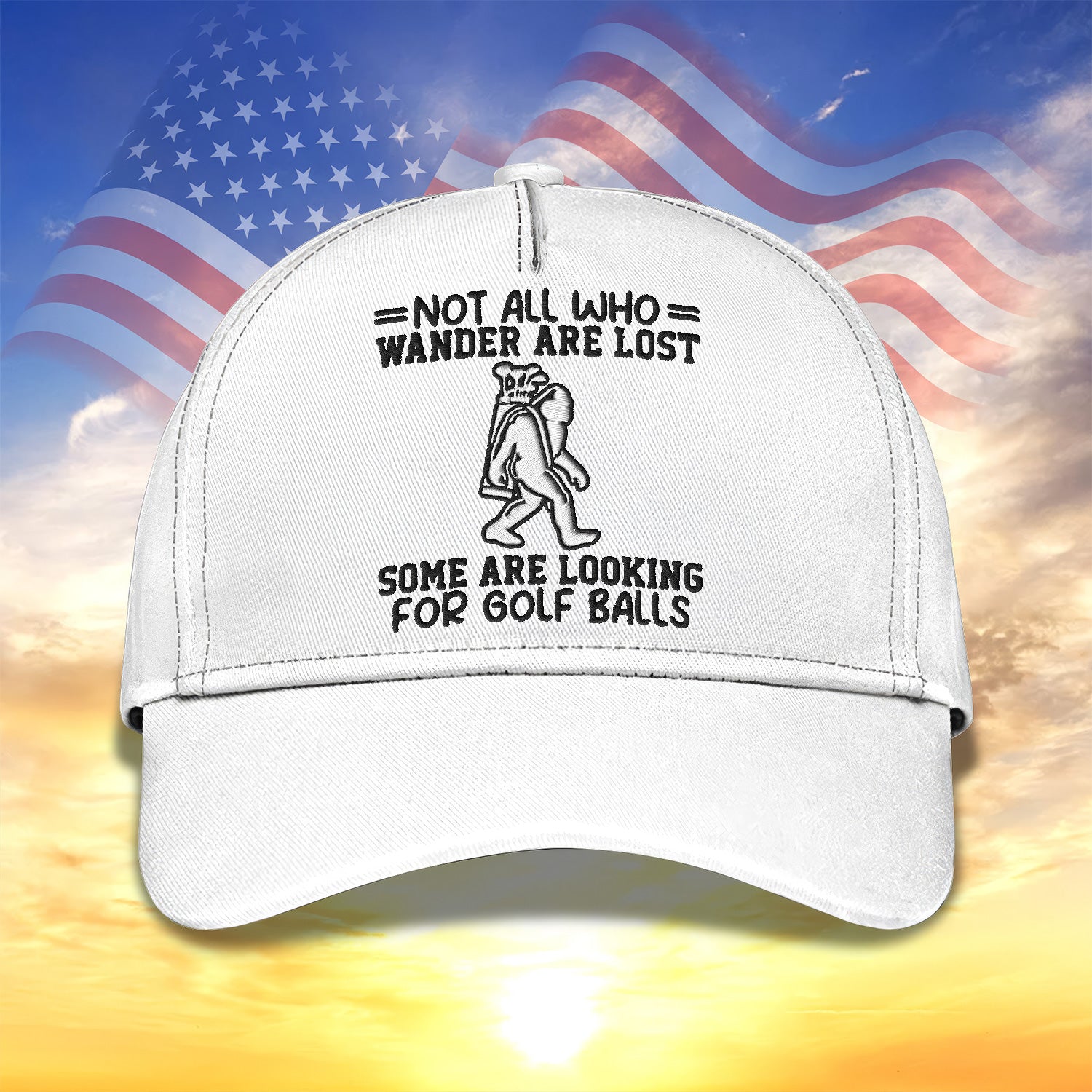 Not All Who Wander Are Lost Embroidered Baseball Cap, Golf Hat, Dad Golf Gift