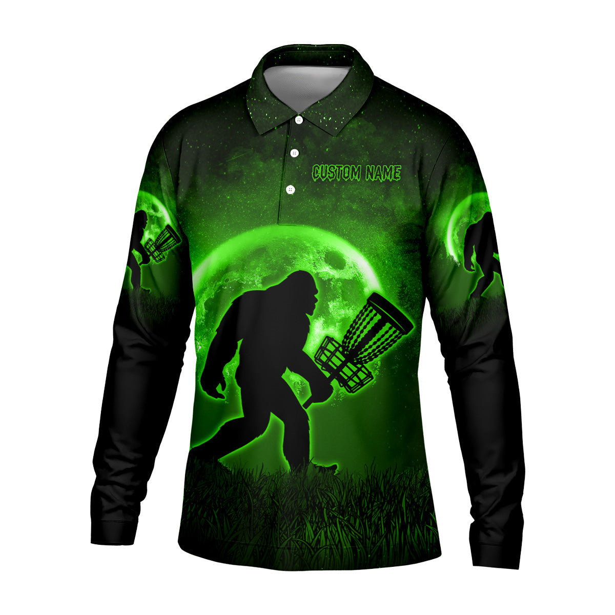 Not All Who Wander Are Lost Bigfoot Disc Golf Shirt, Personalized Golf Shirt, Funny Golf Polo Shirt