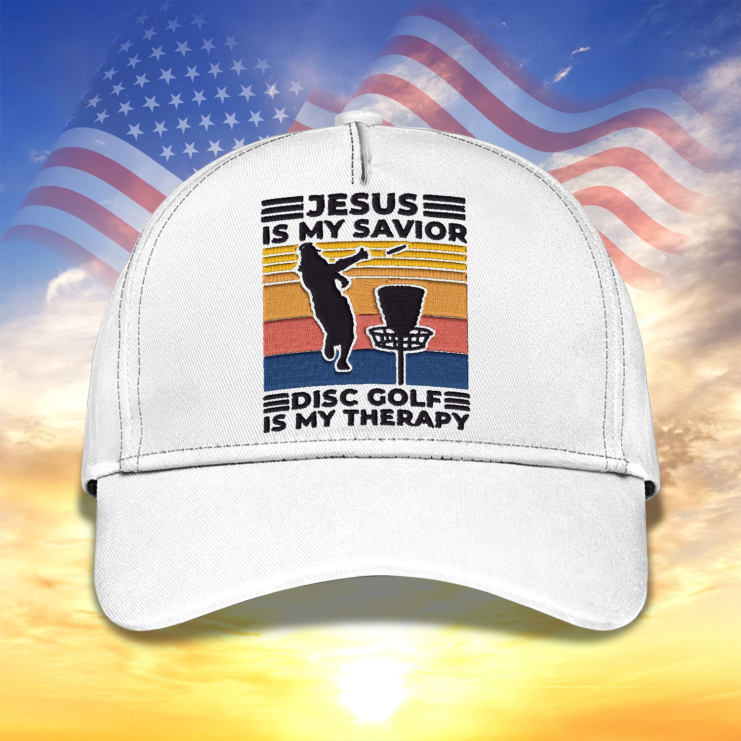 Jesus Is My Savior Embroidered Baseball Cap, Funny Golf Hat, Dad Golf Gift