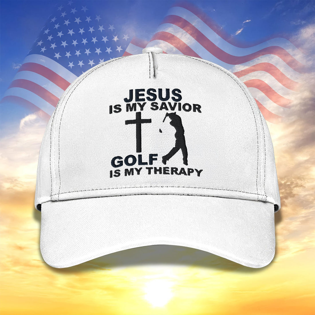 Jesus Is My Savior Embroidered Baseball Cap, Golf Hat, Dad Golf Gift