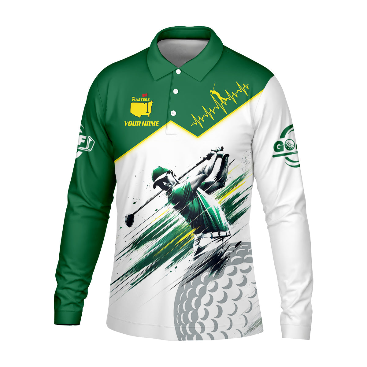 Augusta Golf Master Custom Men's Golf Polo Shirt, Funny Golf Shirt, Men Golf Gifts