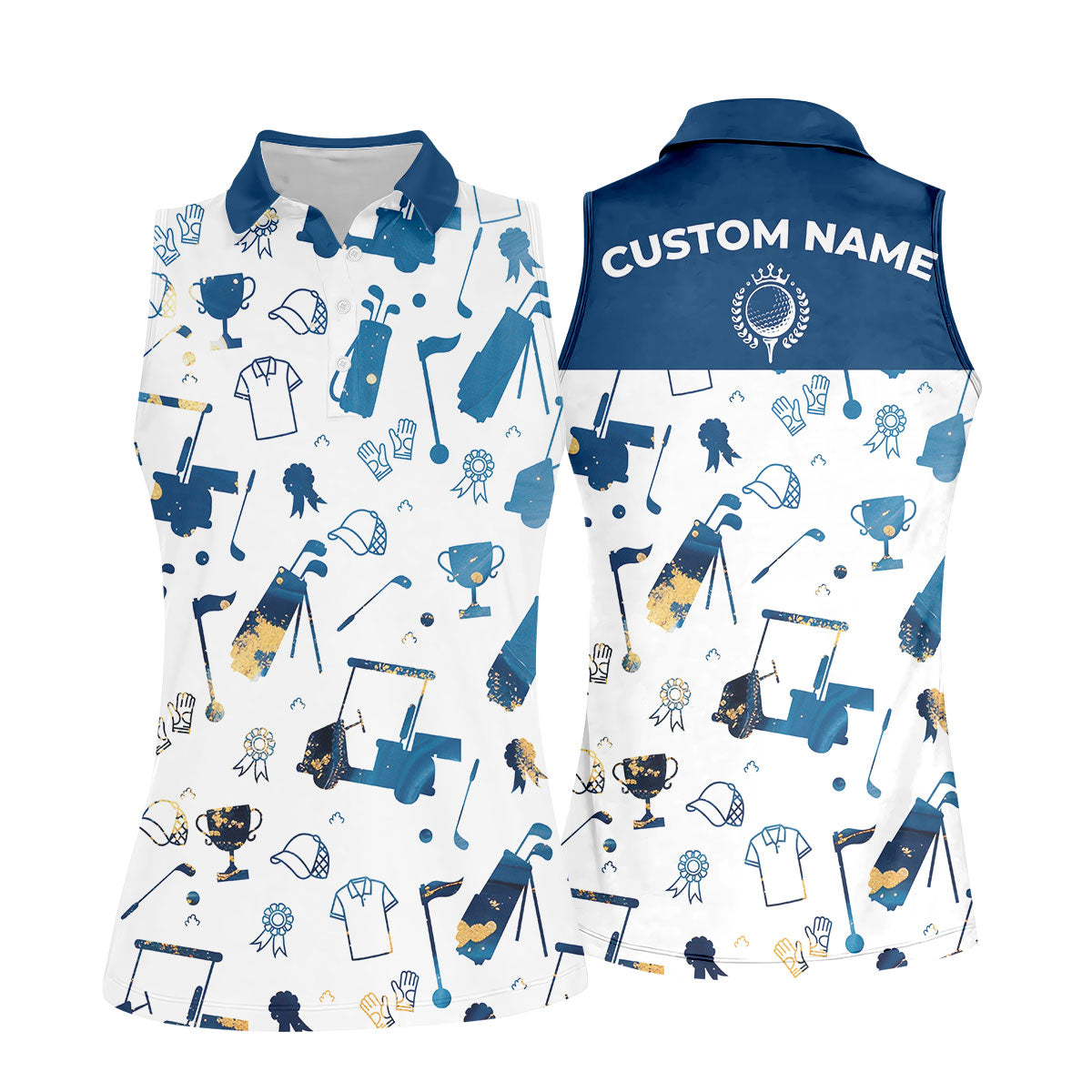 Personalized Golf Pattern Shirt, Ladies Golf Polos, Matching Golf Shirts, Women Golf Top