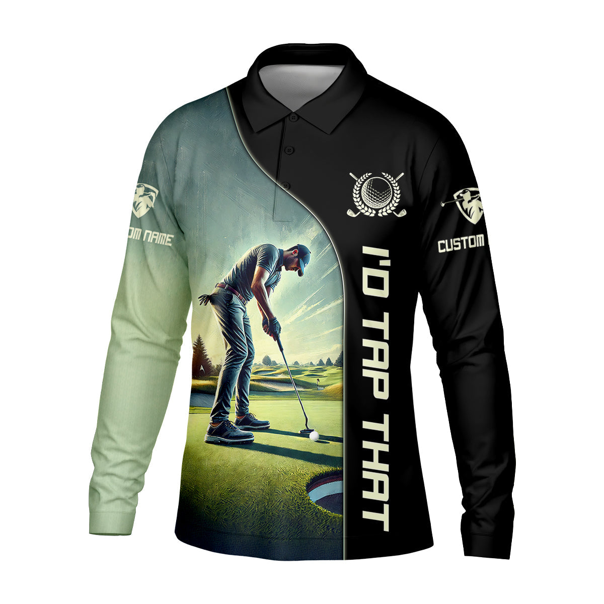 I'd Tap That Custom Golf Polo Shirt, Gift For Golfers, Golf Gift Ideas, Funny Golf Polos