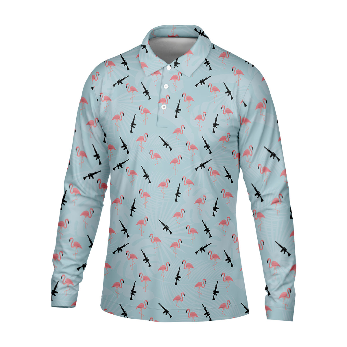 Funny Flamingos Golf Polo Shirt, Golfing Apparel, Mens Golf Gift, Funny Golf Polos