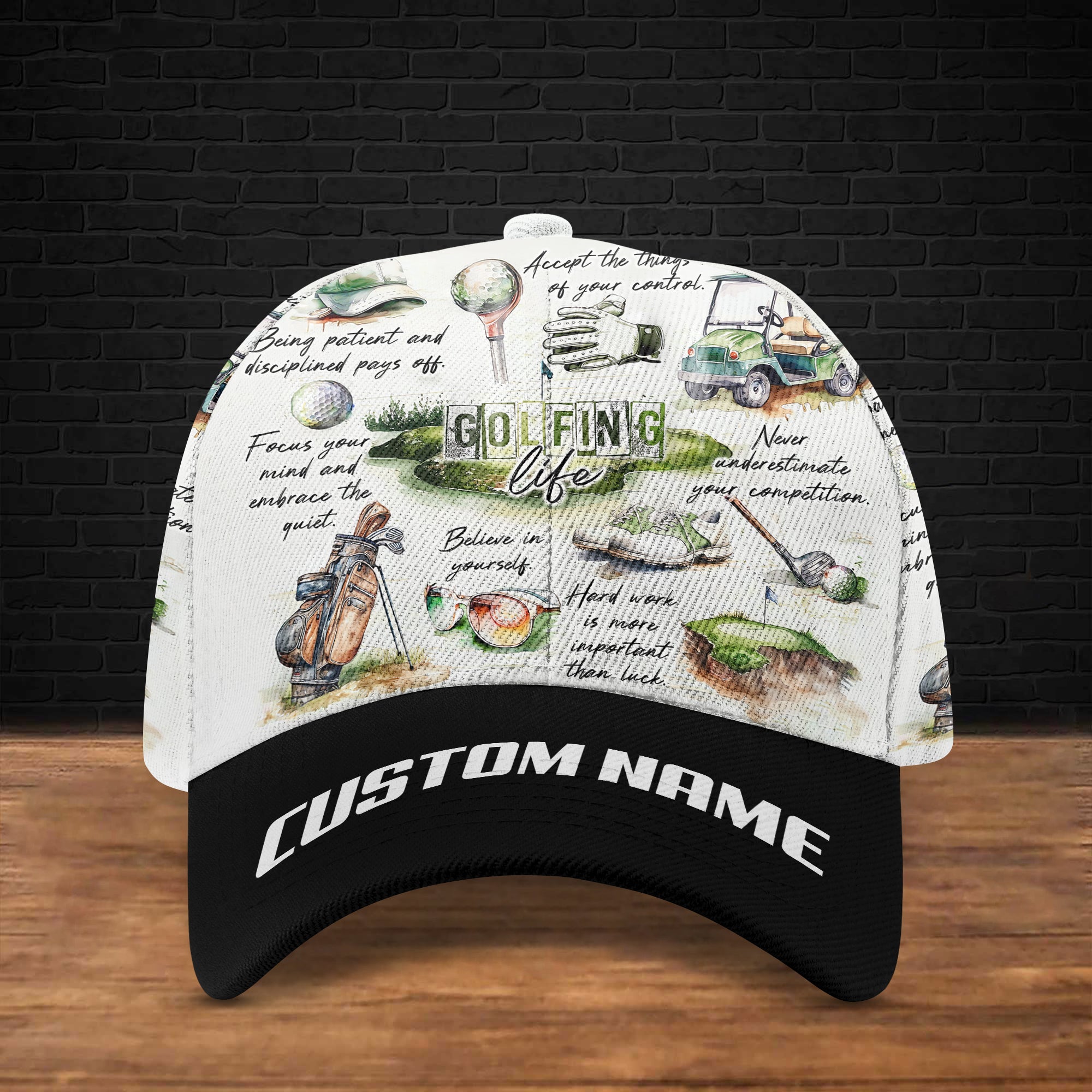 Custom Golfing Life Golf Cap, Funny Golf Hat, Christmas Golf Gift