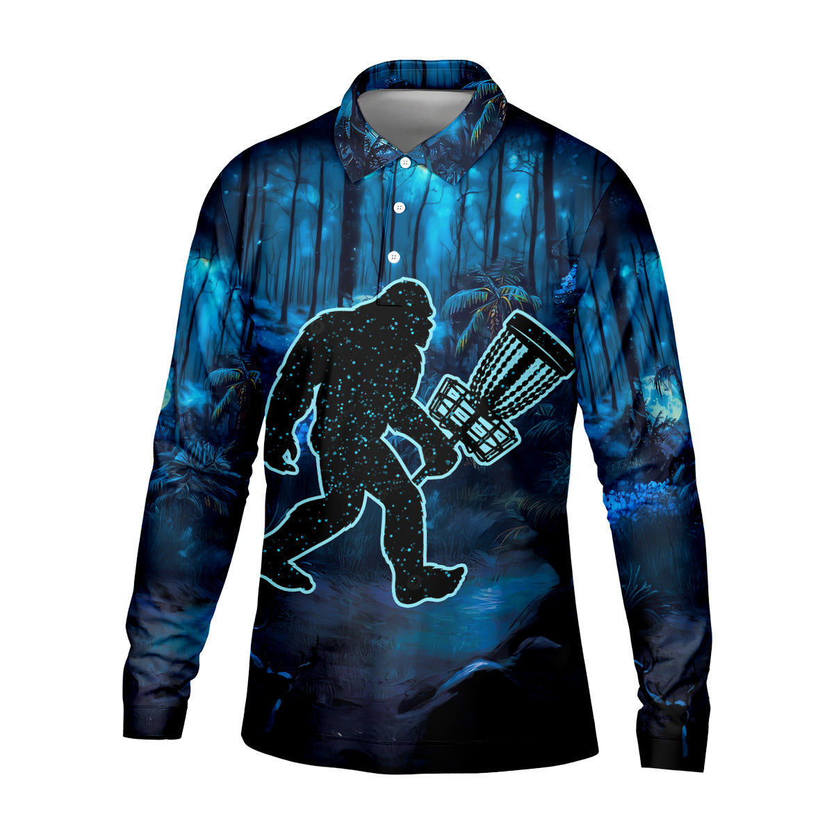 Not All Who Wander Are Lost Bigfoot Discs Golf Men's Golf Polo Shirt, Funny Golf Shirt, Dad Golf Gift