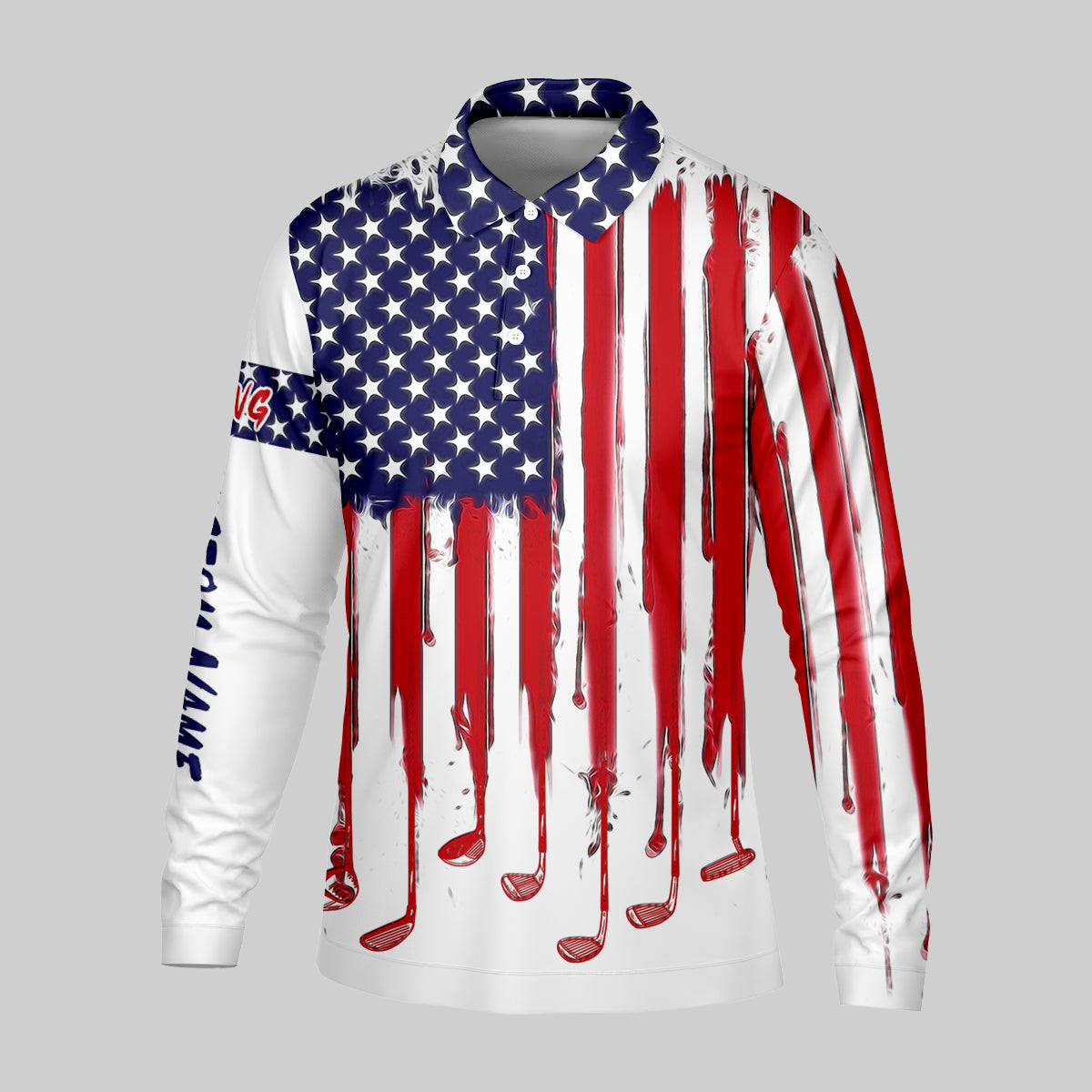 American Flag Custom Golf Polo Shirt, Funny Golf Shirt, Gift For Golfers