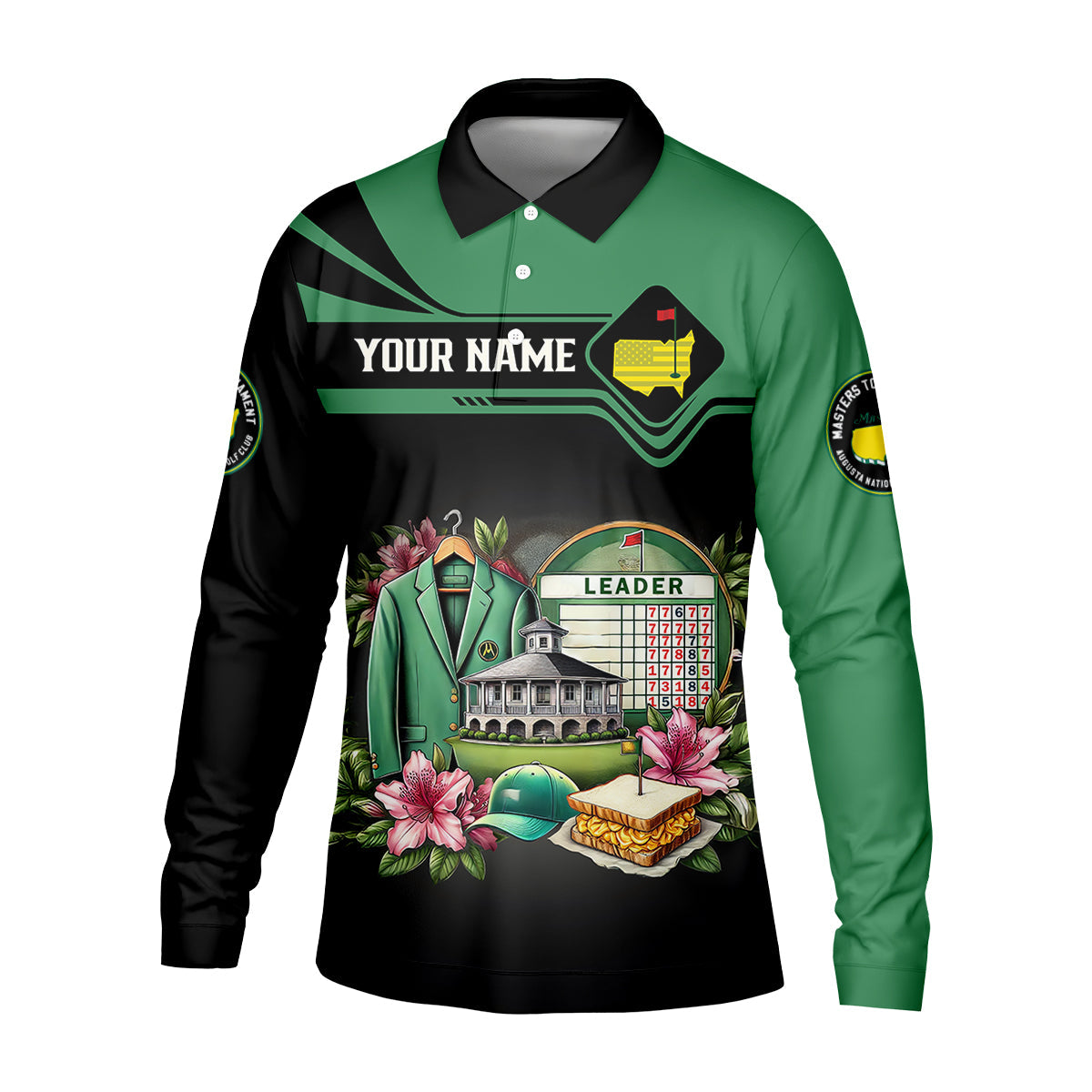 Augusta Golf Master Custom Men's Golf Polo Shirt, Funny Golf Shirt, Gift For Golf Lovers