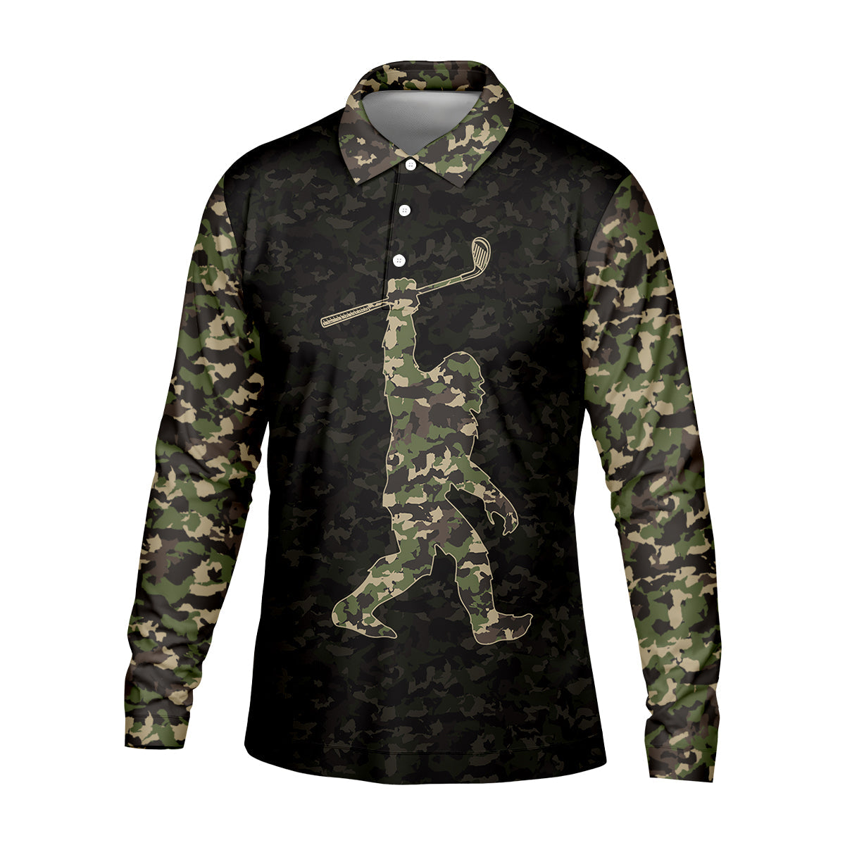 Funny Bigfoot Men's Golf Polo Shirt, Mens Golf Shirt, Funny Golf Shirt, Gift For Golfers