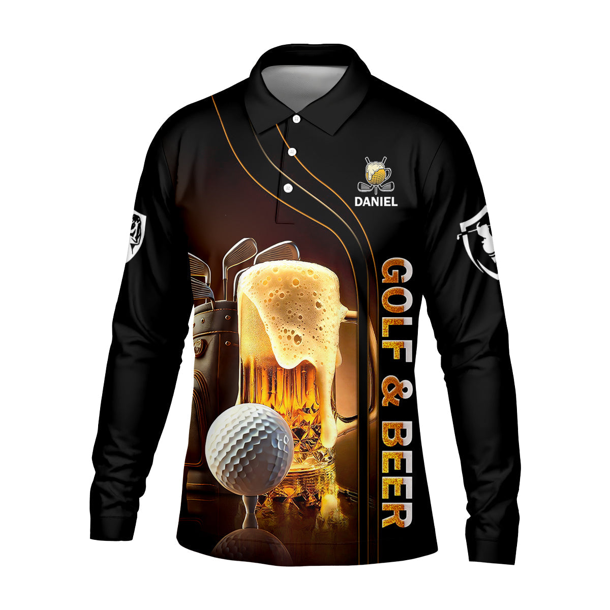 Golf And Beer Custom Golf Bomber Jacket, Funny Golf Shirt, Gift For Golfers