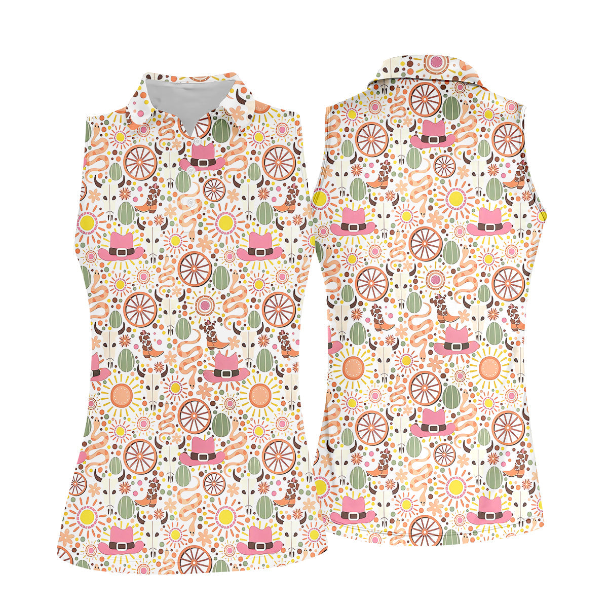 Cowgirl Funny Womens Golf Polo Shirt, Womens Golf Gifts, Custom Ladies Golf Shirt