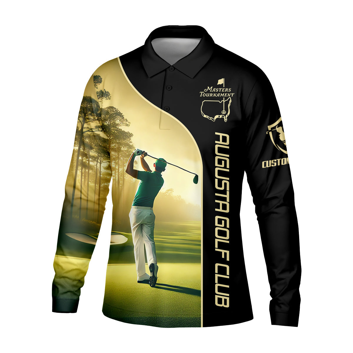 Augusta Golf Club Custom Men's Golf Polo Shirt, Gift For Golfers
