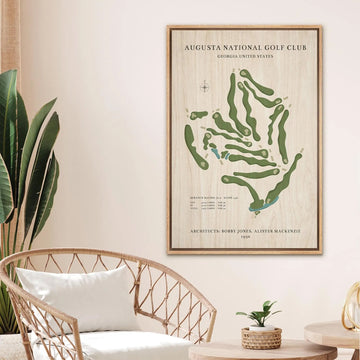 Custom Golf Course Map Canvas, Golf Decor, Gift For Golfer