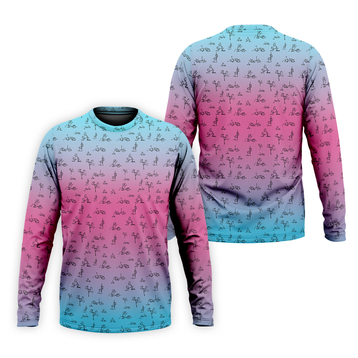 Stick Figure Couple Pink Blue Fun Men's Golf Polos, Unique Gift For Golfer, Polo For Men