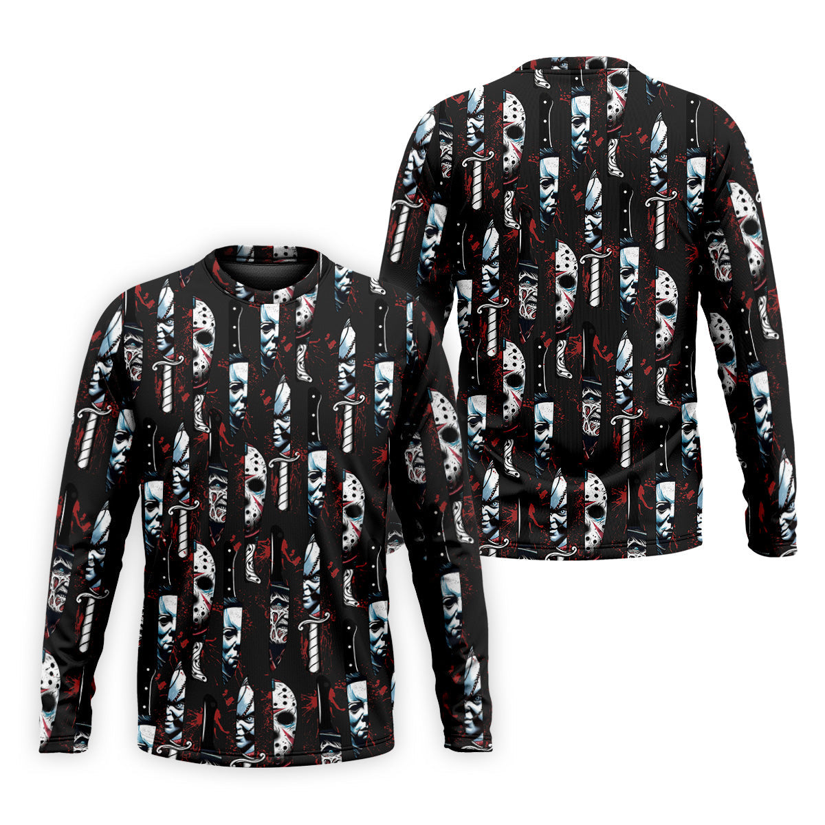 Horror Character Men's Golf Shirt, Horror Movie Shirt, Halloween Golf Shirt, Men Golf Gifts