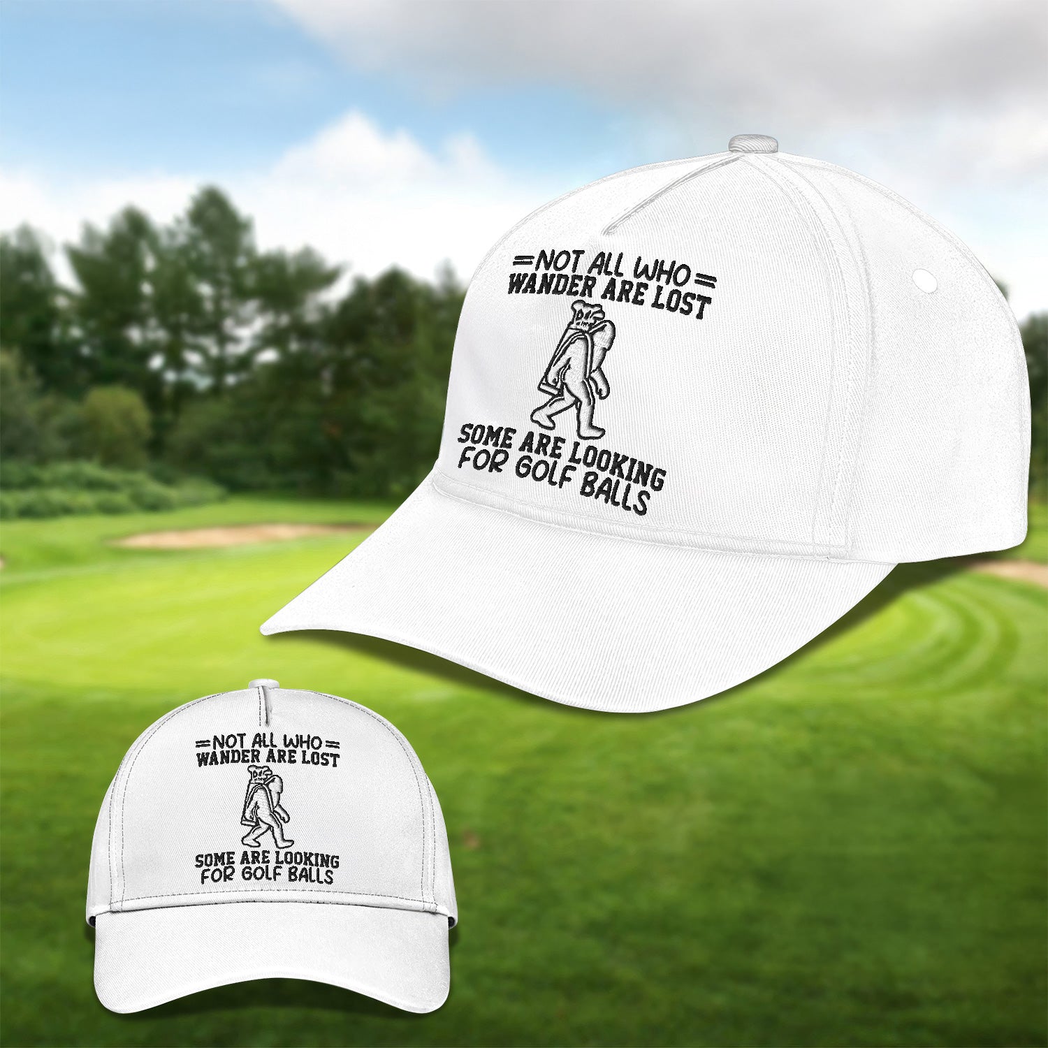 Not All Who Wander Are Lost Embroidered Baseball Cap, Golf Hat, Dad Golf Gift