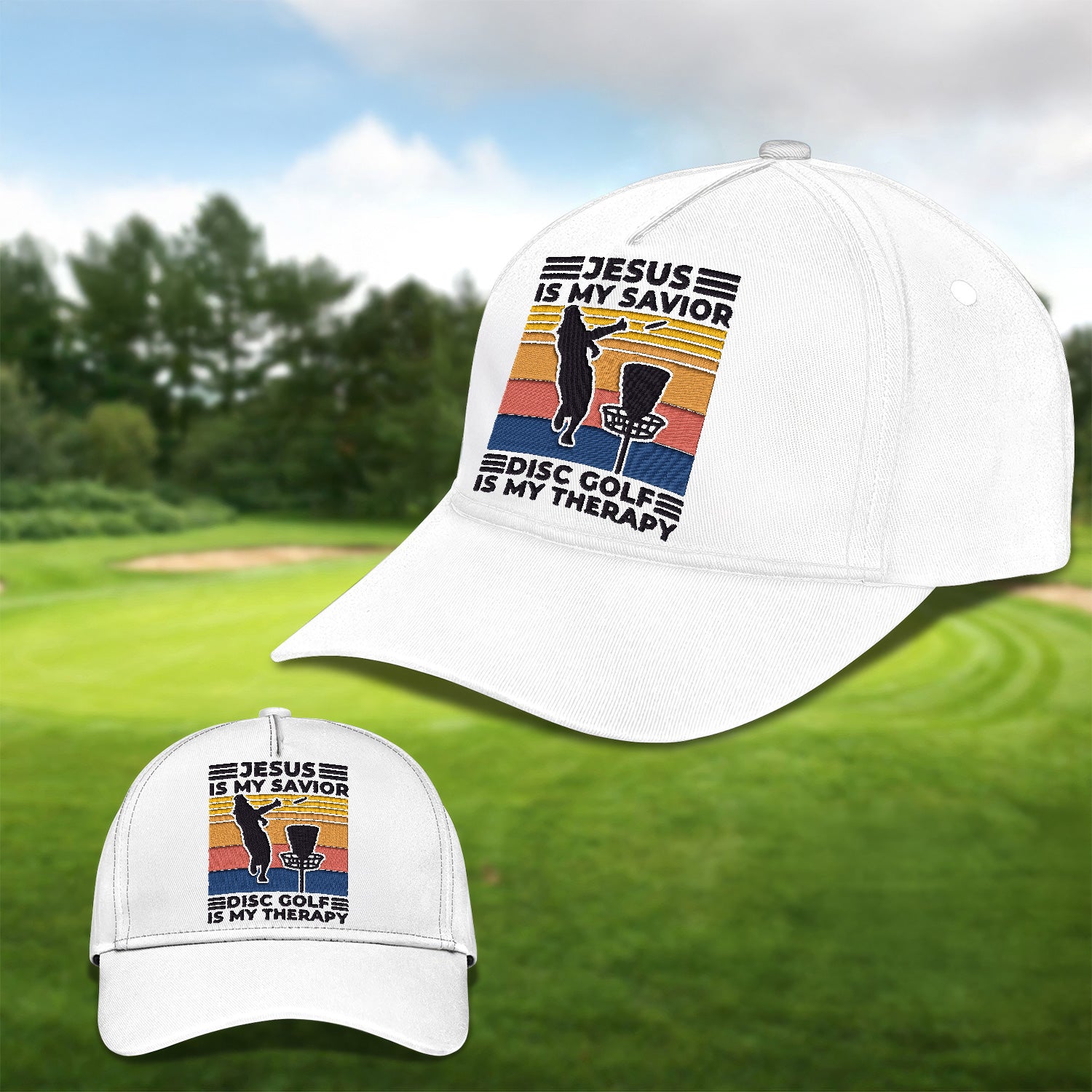 Jesus Is My Savior Embroidered Baseball Cap, Funny Golf Hat, Dad Golf Gift
