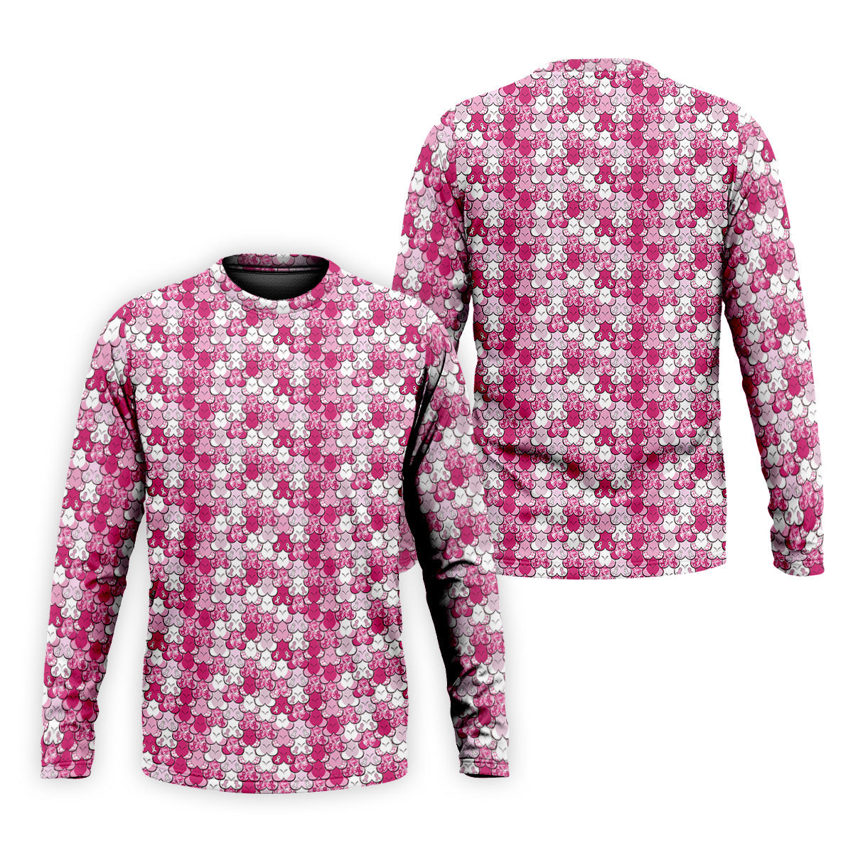 Funny Pink Ribbon Men's Polo Shirt, Breast Cancer Awareness Shirt, Pink Golf Shirt, Men Golf Gift