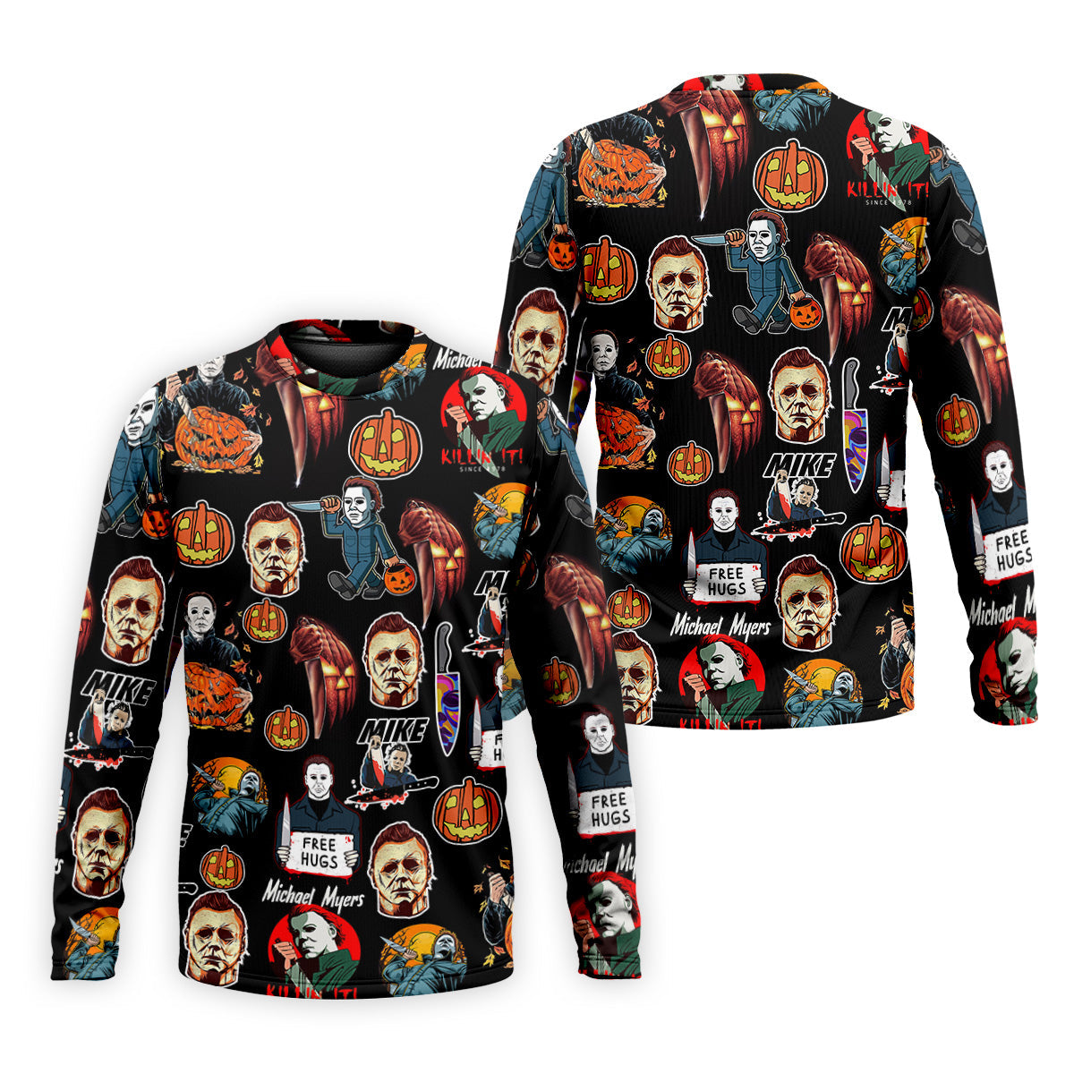Michael Myers Halloween Golf Tops For Men, Mens Funny Golf Shirts, Horror Movie Shirt