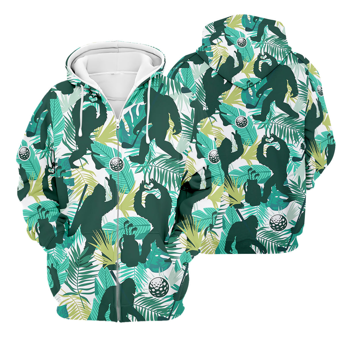 Bigfoot Sasquatch Golf Polo Shirt, Funny Golf Shirt, Men Golf Gifts