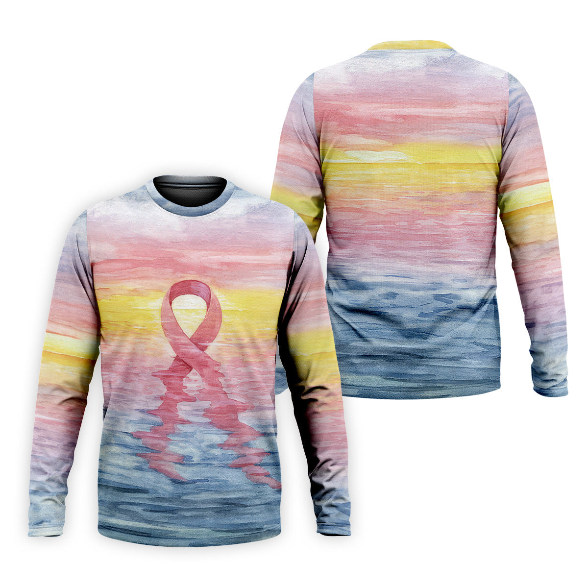 Pink Ribbon Breast Cancer Men's Polo Shirt, Breast Cancer Awareness Shirt, Men Golf Shirt, Golf Gift For Him