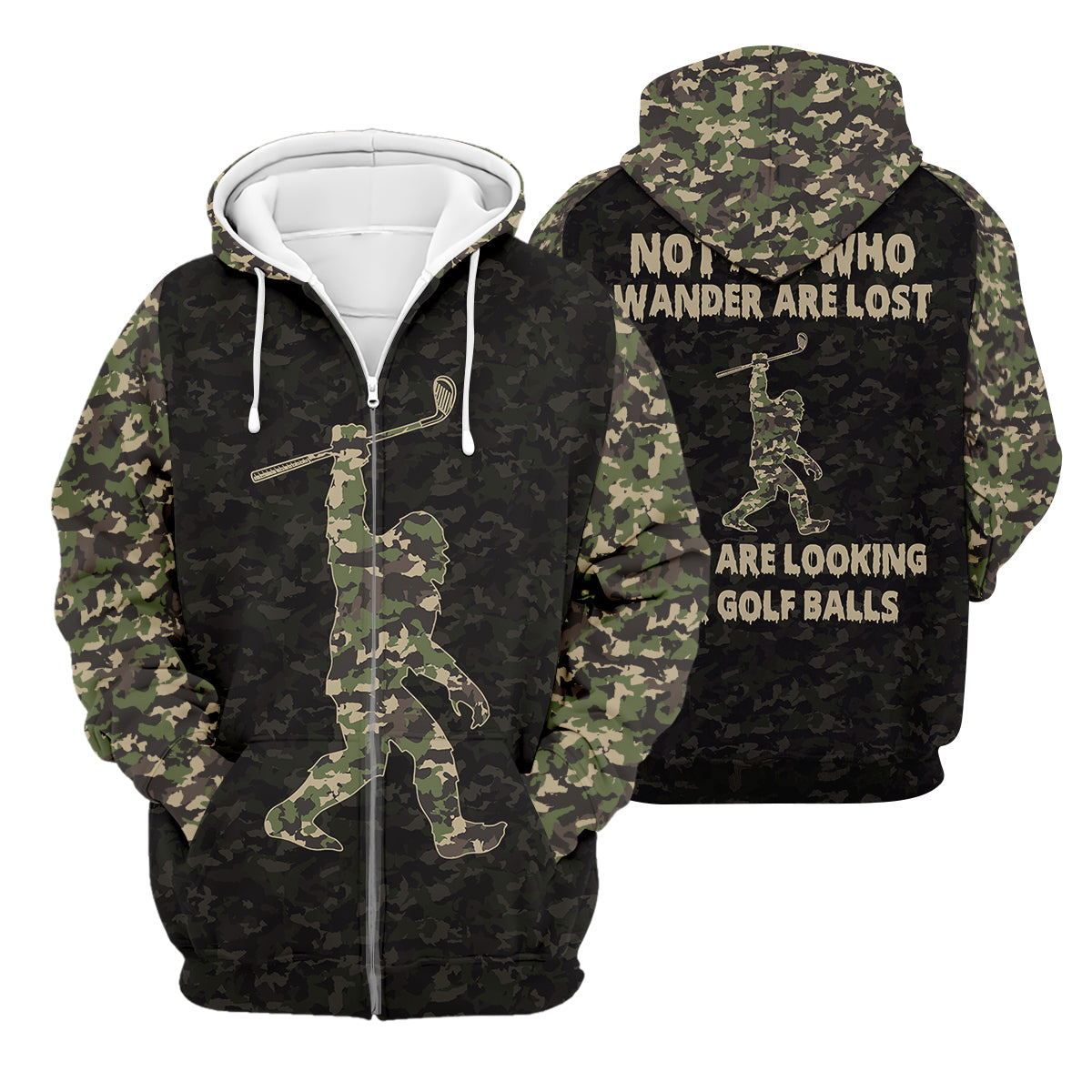 Funny Bigfoot Men's Golf Polo Shirt, Mens Golf Shirt, Funny Golf Shirt, Gift For Golfers