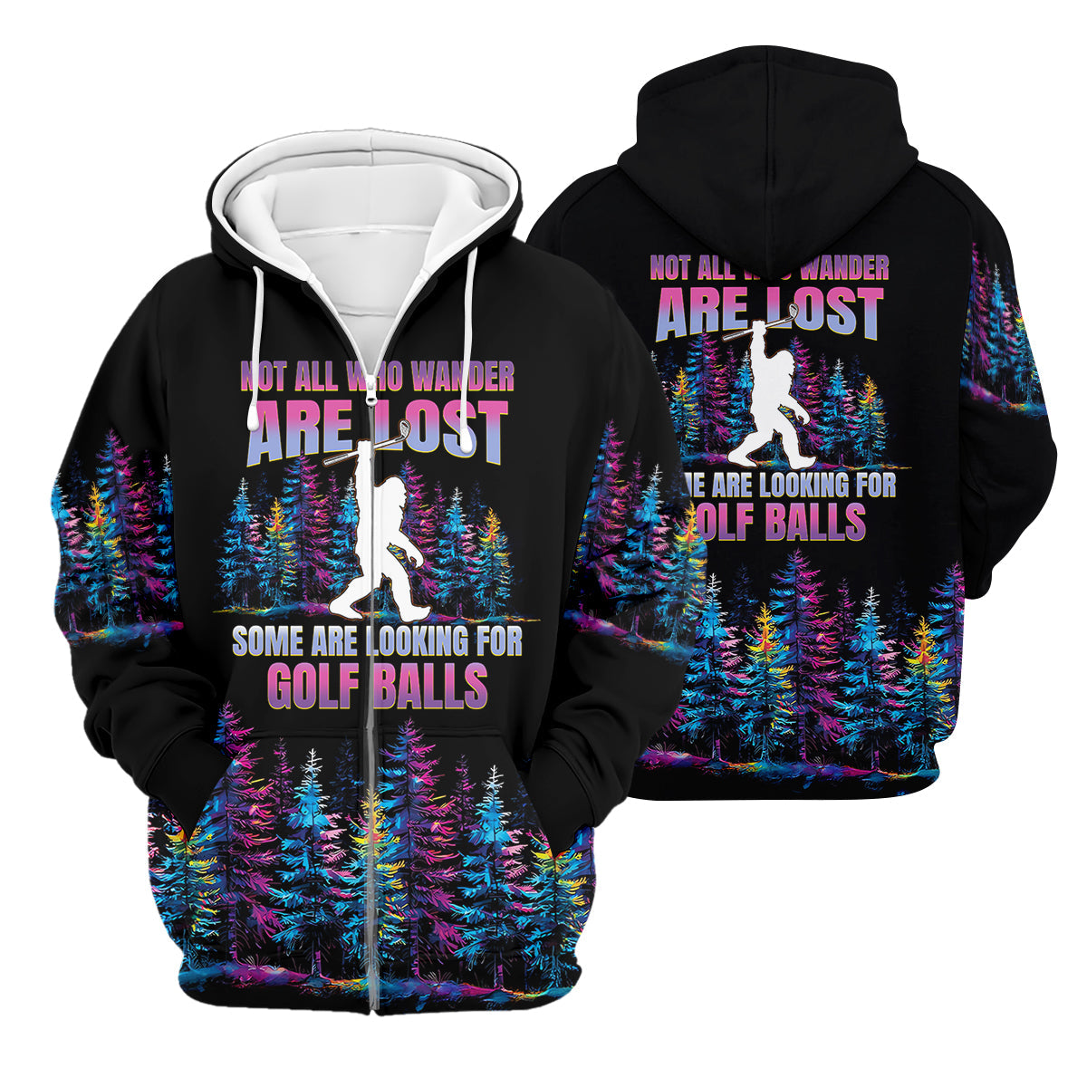 Custom Funny Sasquatch Bigfoot Golf Polo Shirt, Dad Golf Gift, Christmas Golf Gift