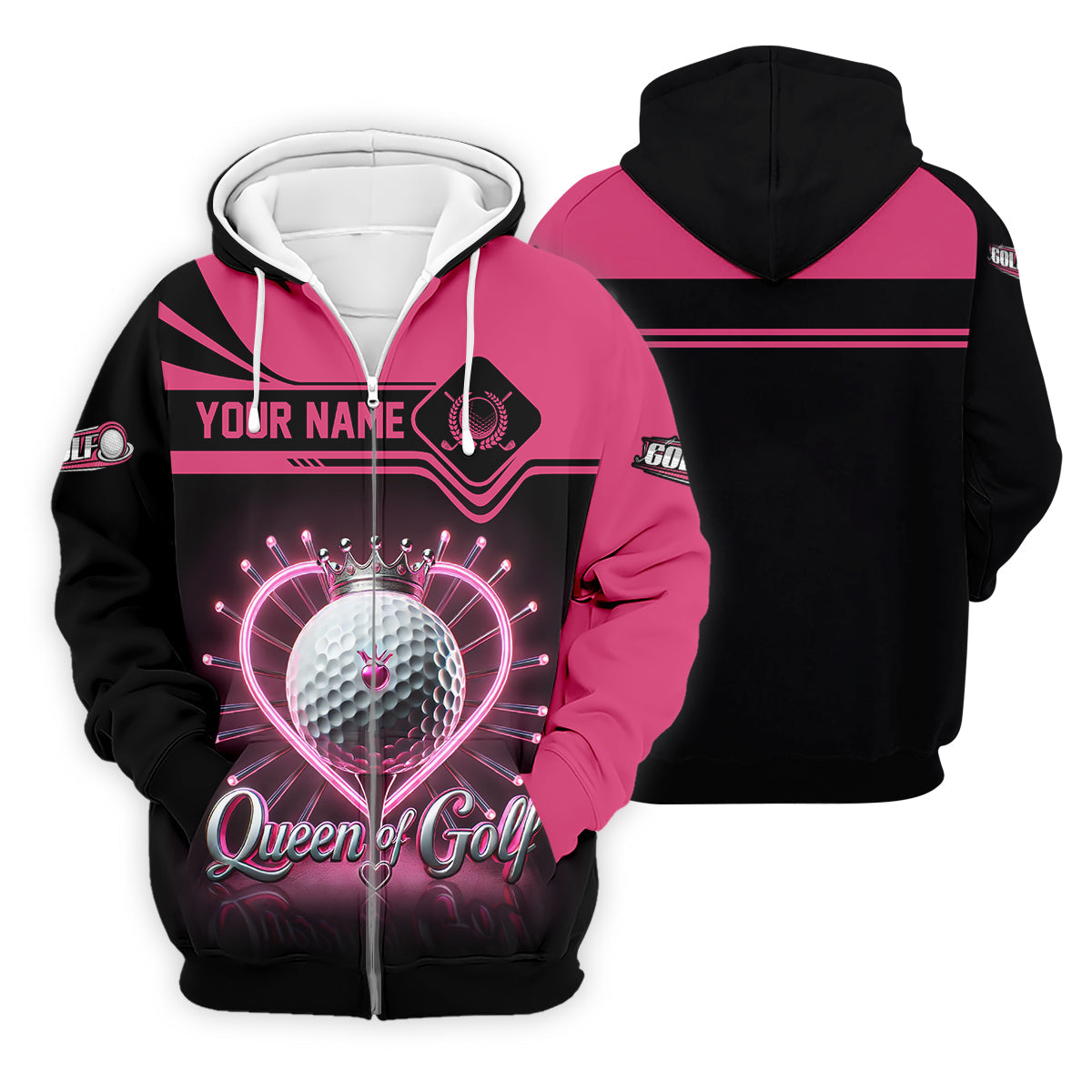 Queen Of Golf Custom Funny Womens Golf Polo Shirt, Ladies Golf Shirt, Mothers Day Gifts