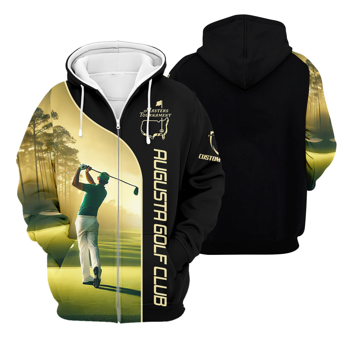 Augusta Golf Club Custom Men's Golf Polo Shirt, Gift For Golfers