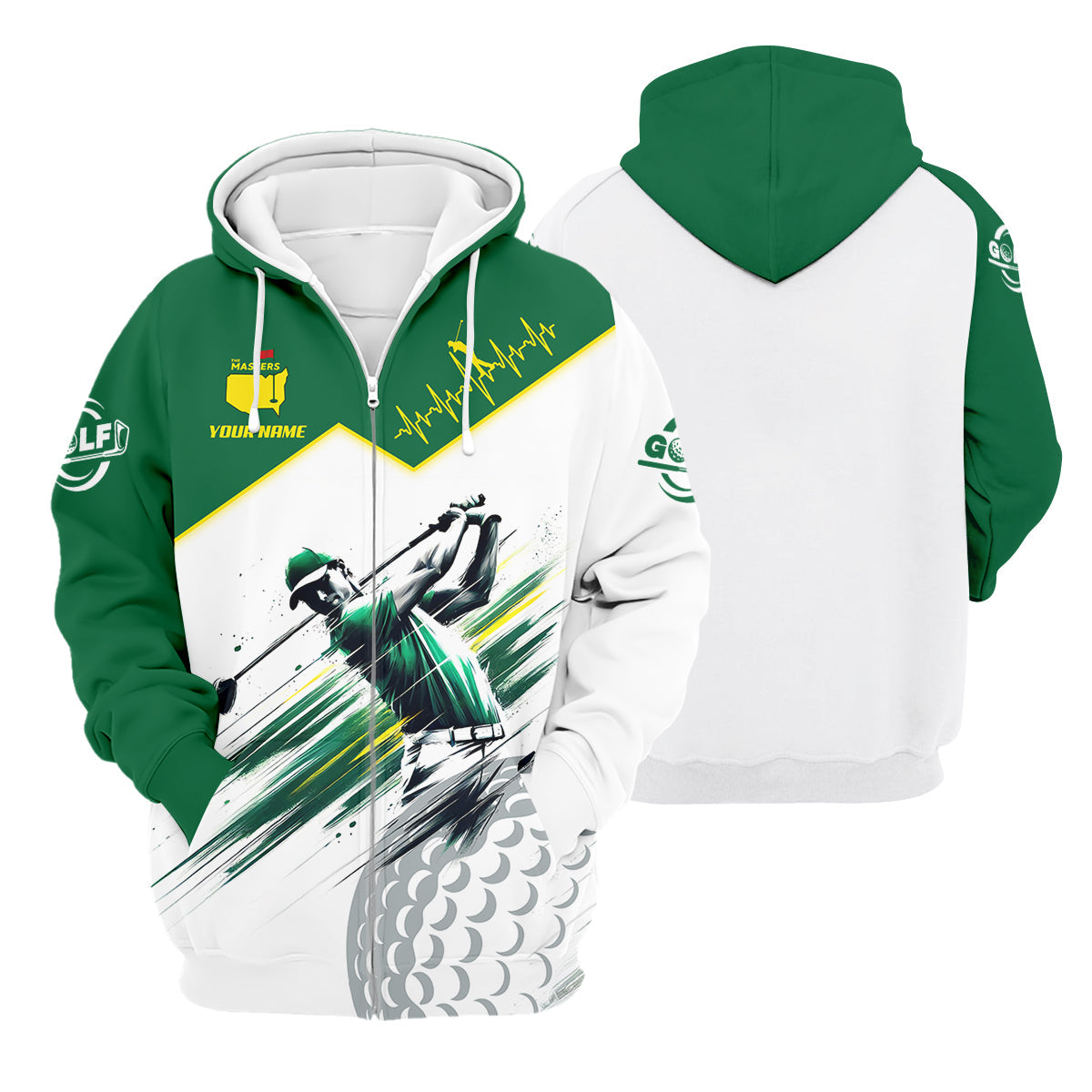 Augusta Golf Master Custom Men's Golf Polo Shirt, Funny Golf Shirt, Men Golf Gifts