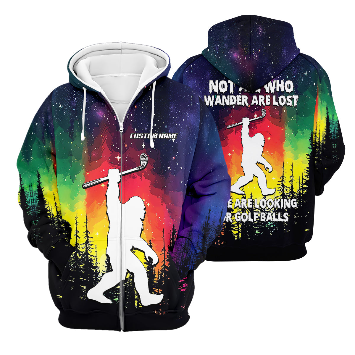 Custom Sasquatch Bigfoot Golf Polo Shirt , Funny Golf Shirt, Gift For Golfers