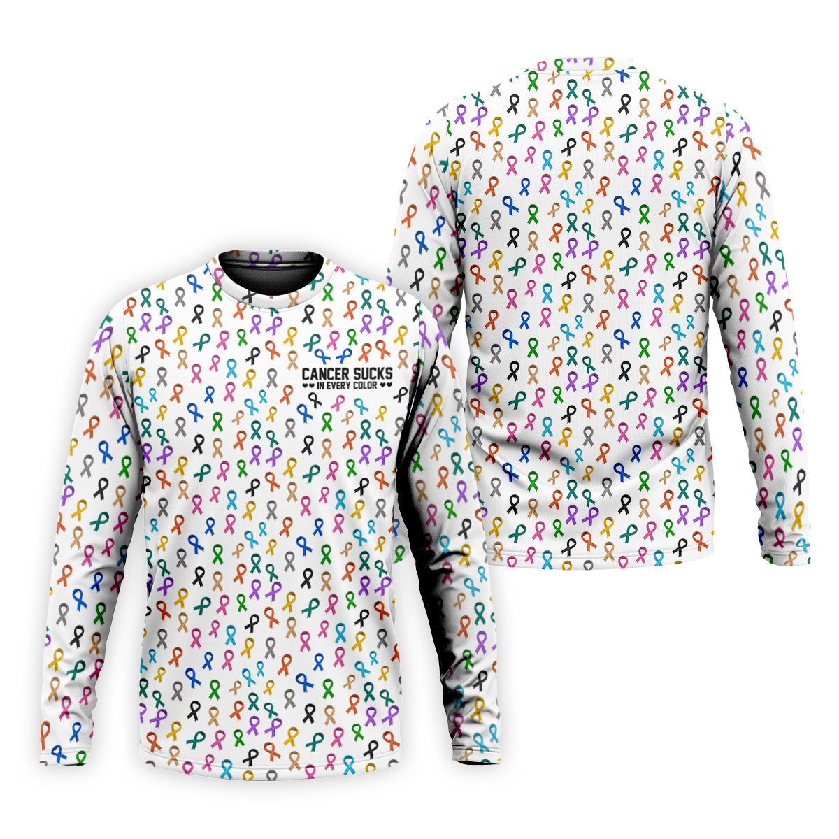 Cancer Sucks In Every Color Men's Polo Shirt, Cancer Awareness Shirt, Cancer Survivor Shirt, Golf Gift For Men