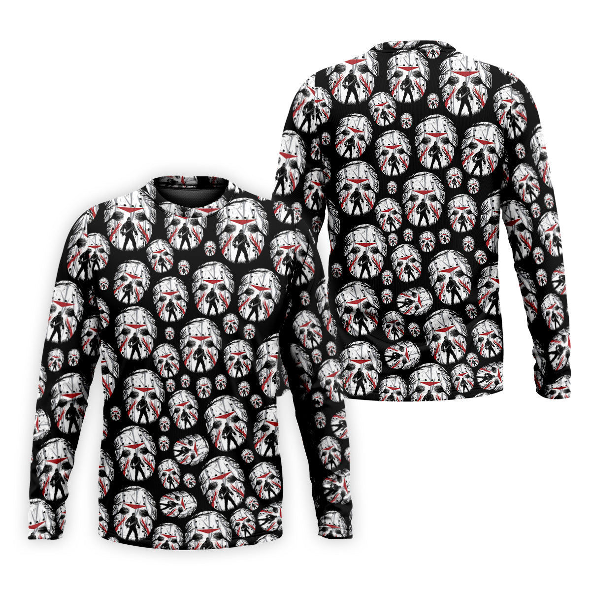 Jason Horror Character Men's Polo Shirt, Horror Movie Shirt, Halloween Golf Shirt, Scary Halloween Shirts