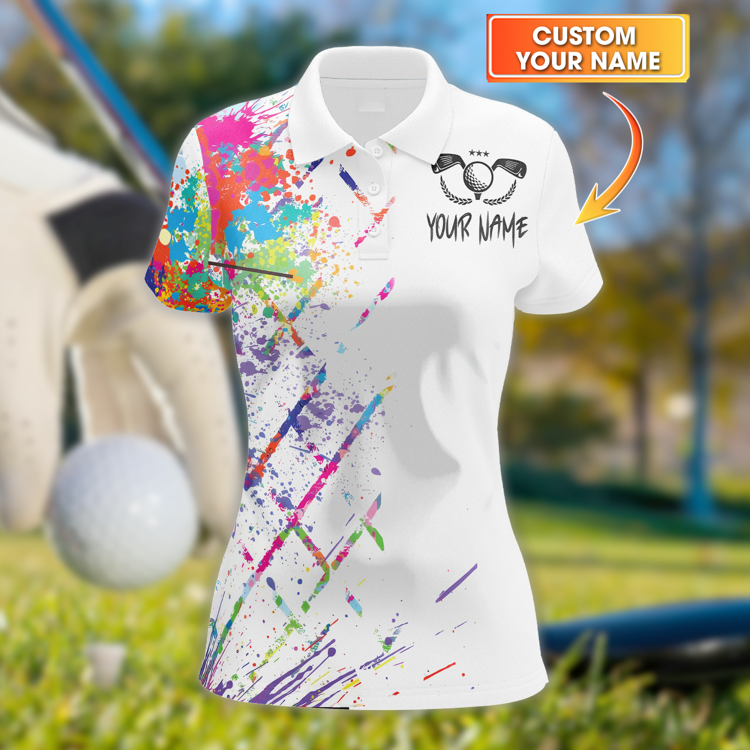 Swing Swear Drink Repeat Custom Womens Golf Polo Shirt, Golfing Apparel, Womens Golf Gifts