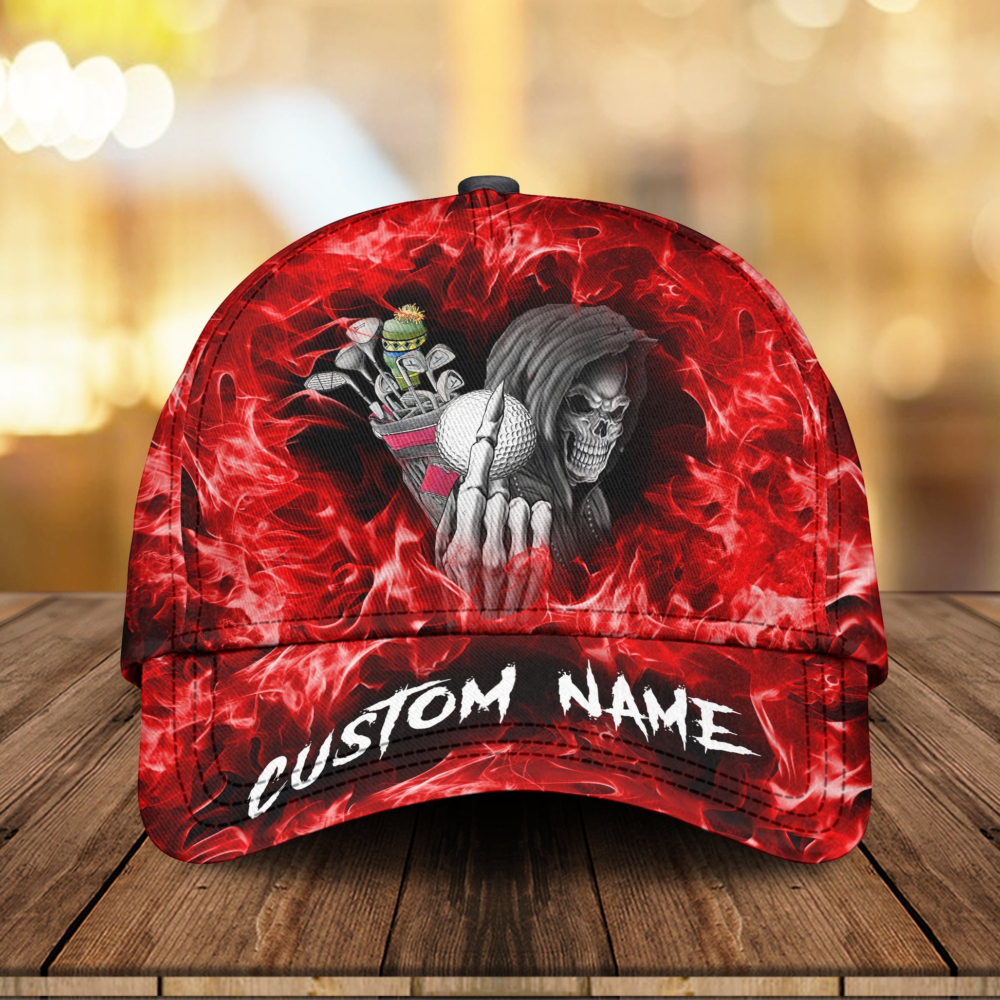 Skull Cap, Custom Golf Cap, Gift Ideas For Golfer