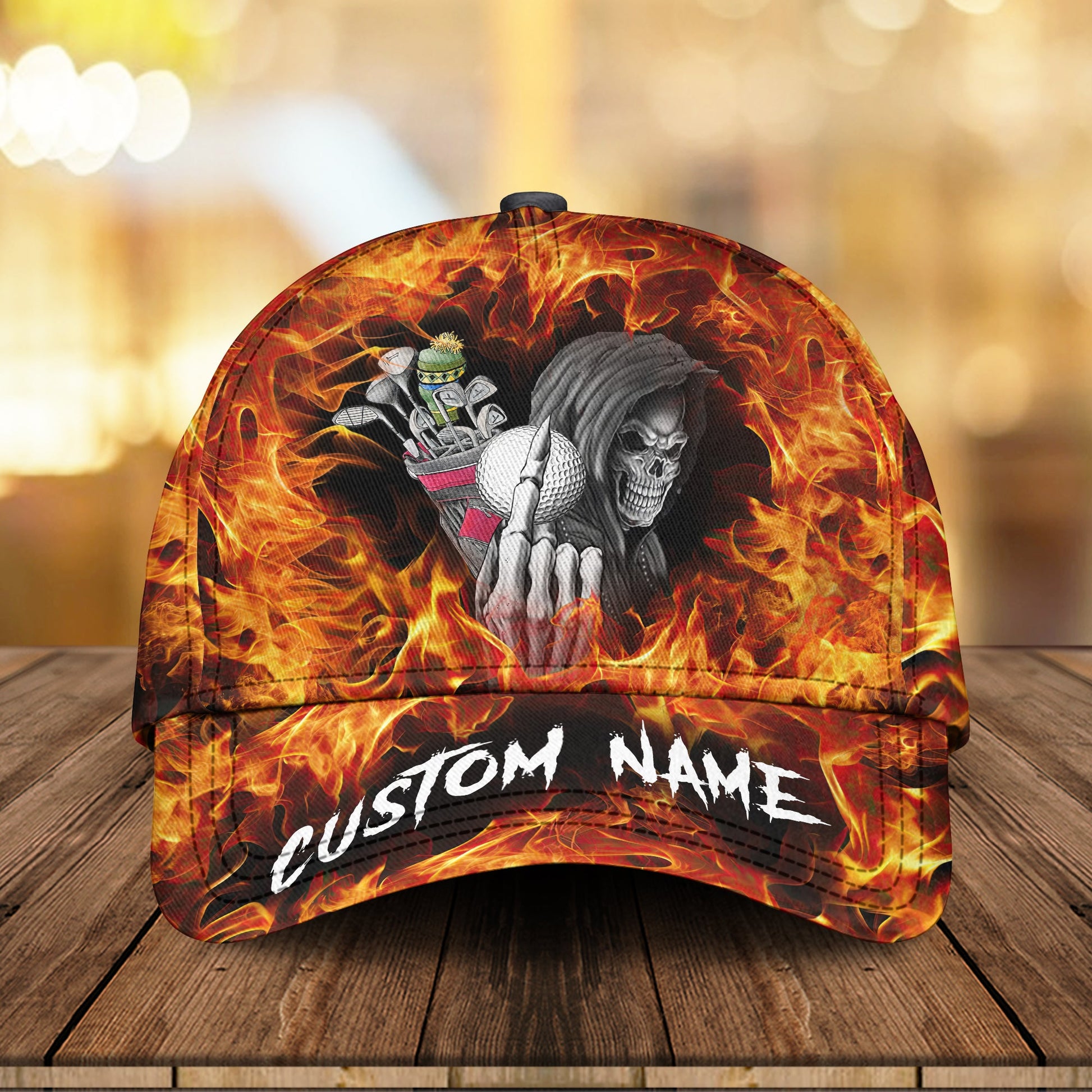 Skull Cap, Custom Golf Cap, Gift Ideas For Golfer