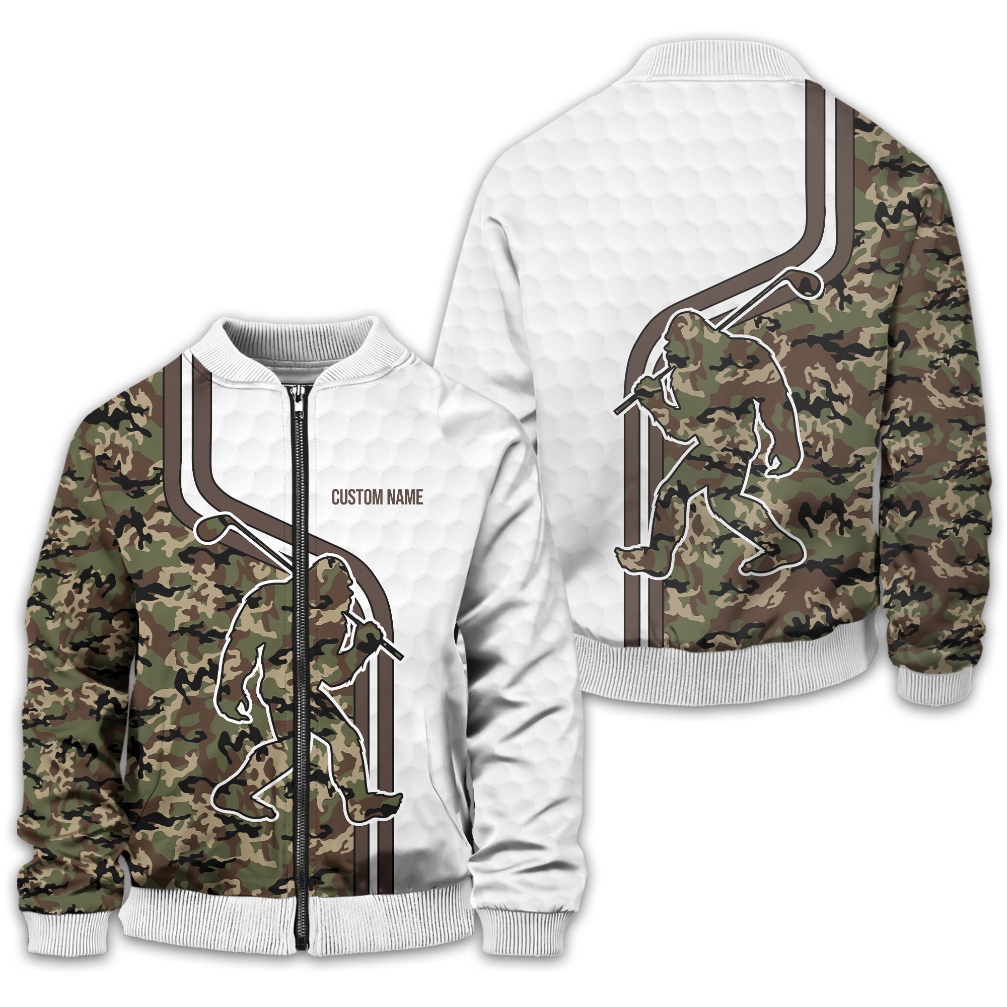 Funny Bigfoot Custom Golf Polo Shirt, Golf Shirt For Men, Gift For Golfers