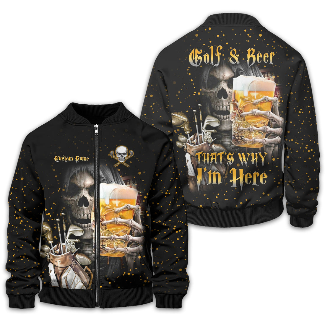 Golf And Beer Personalized Polo Golf Shirt, Gift For Golfers, Golf Gift Ideas