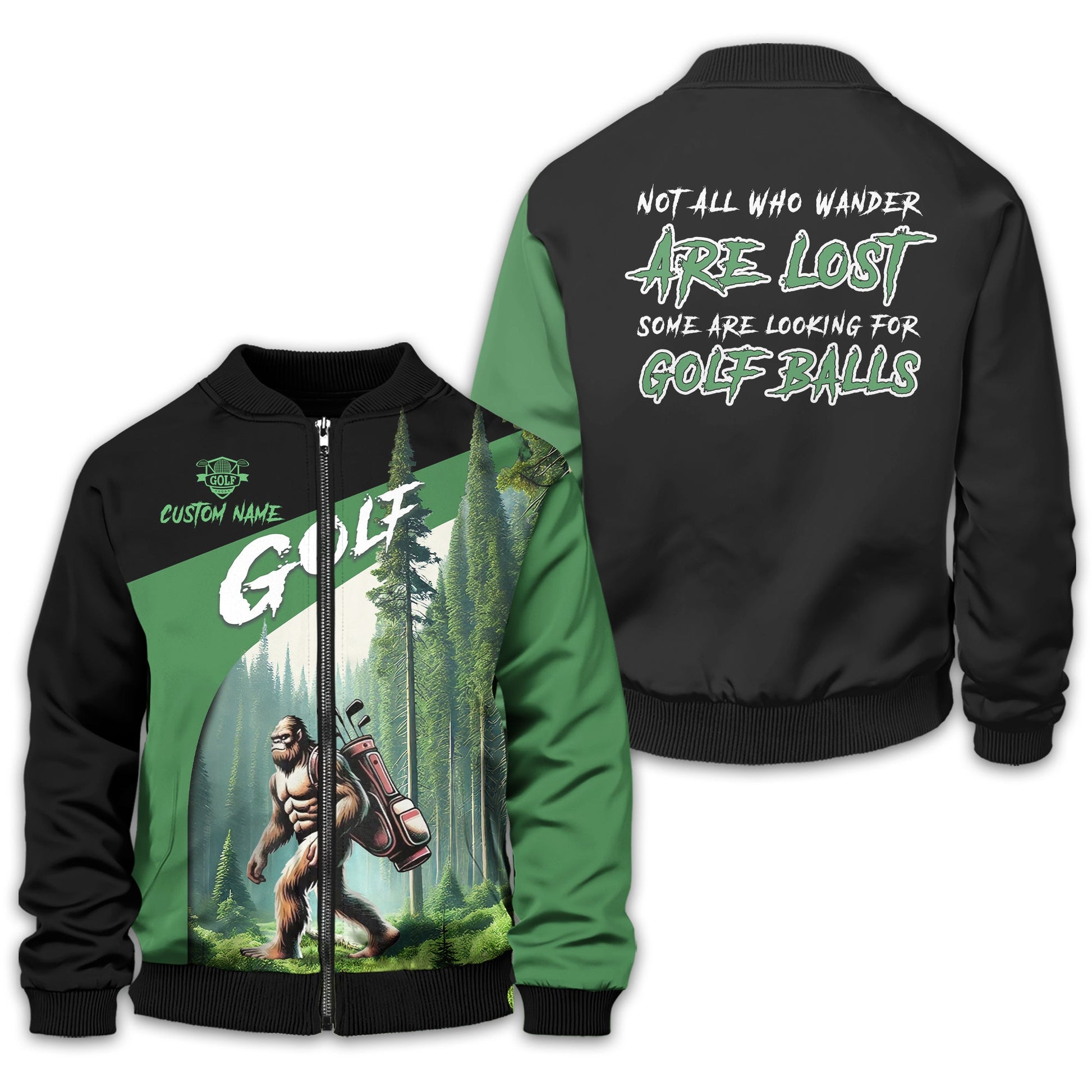 Not All Who Wander Are Lost Bigfoot Custom Golf Shirt, Funny Golf Shirt, Gift For Golfer