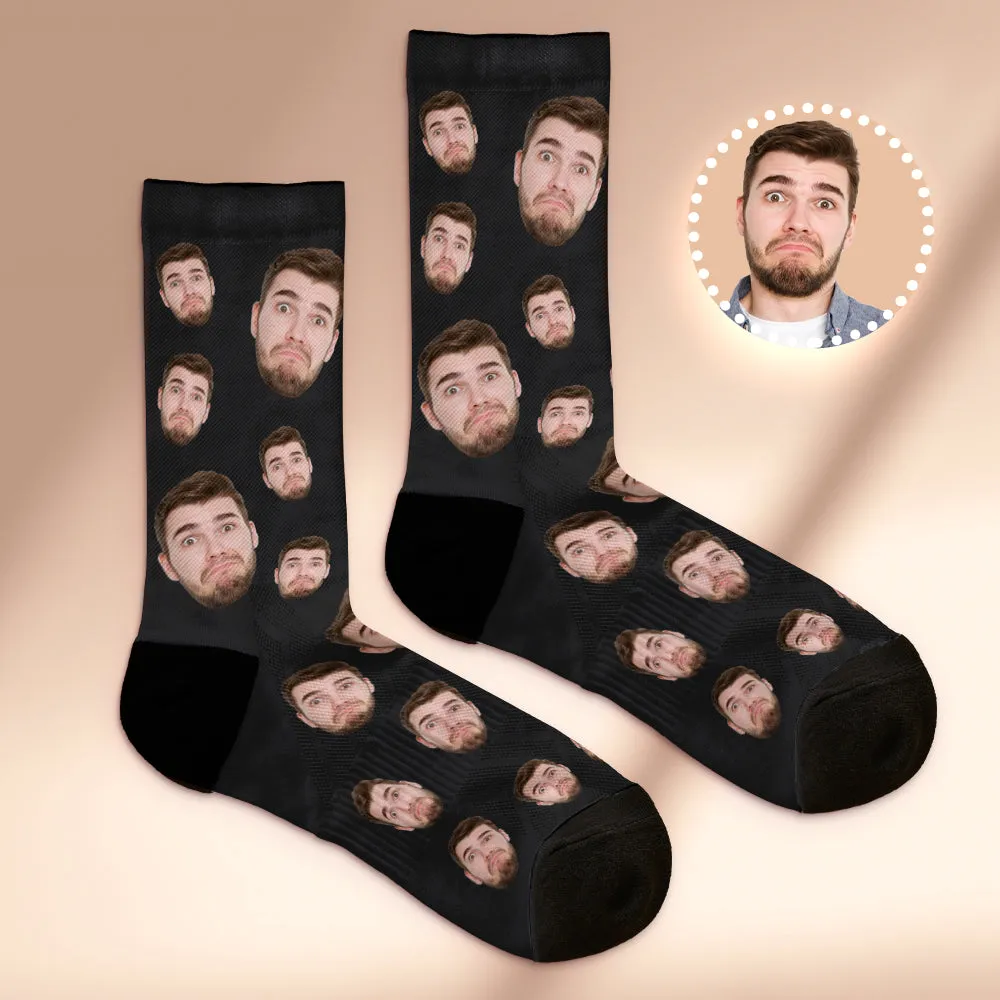 Custom Face Socks, Fun Socks For Men, Christmas Golf Gift, Golf Gift For Men
