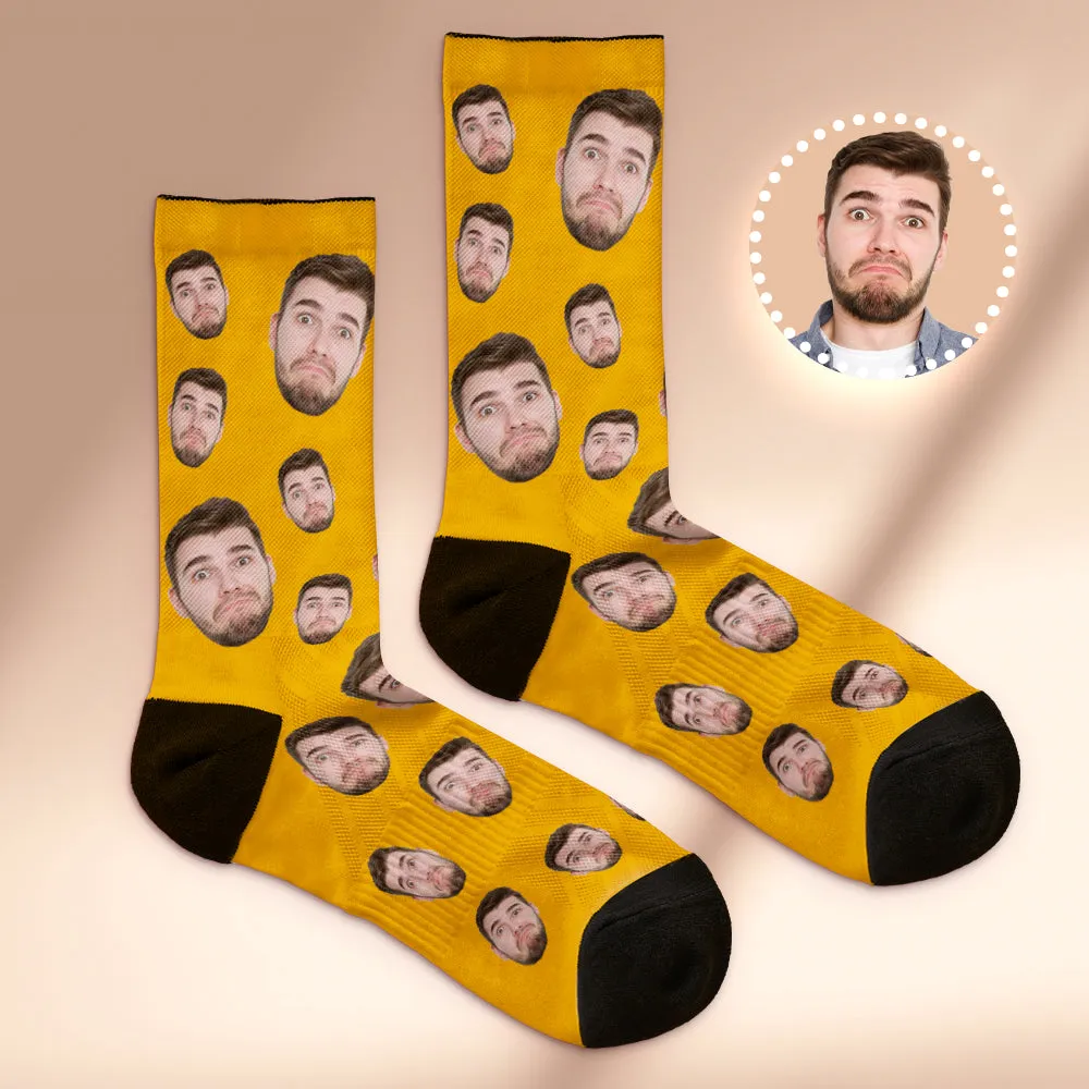 Custom Face Socks, Fun Socks For Men, Christmas Golf Gift, Golf Gift For Men