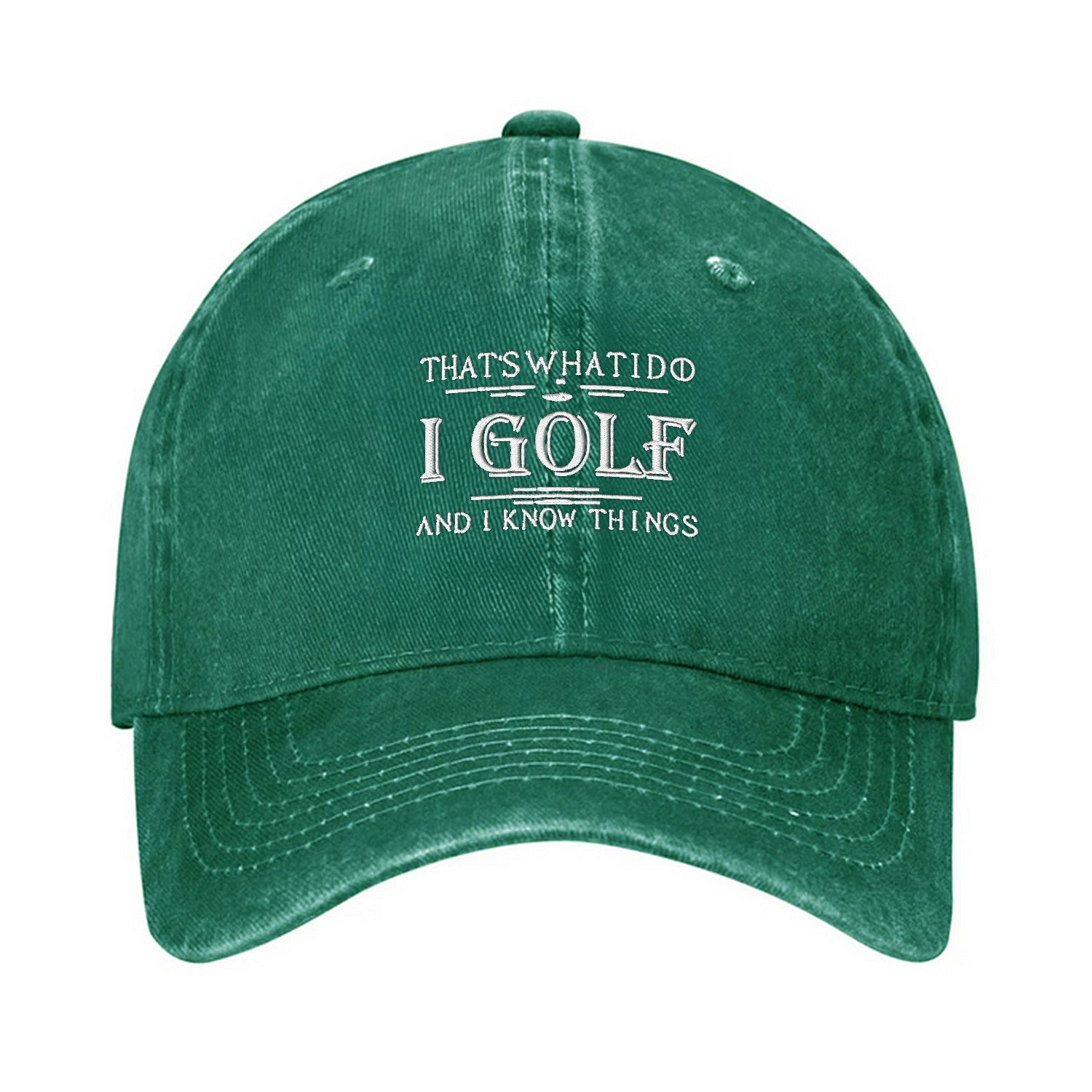 That's What I Do I Golf And I Know Things Embroidered Baseball Cap, Funny Golf Hat, Dad Golf Gift