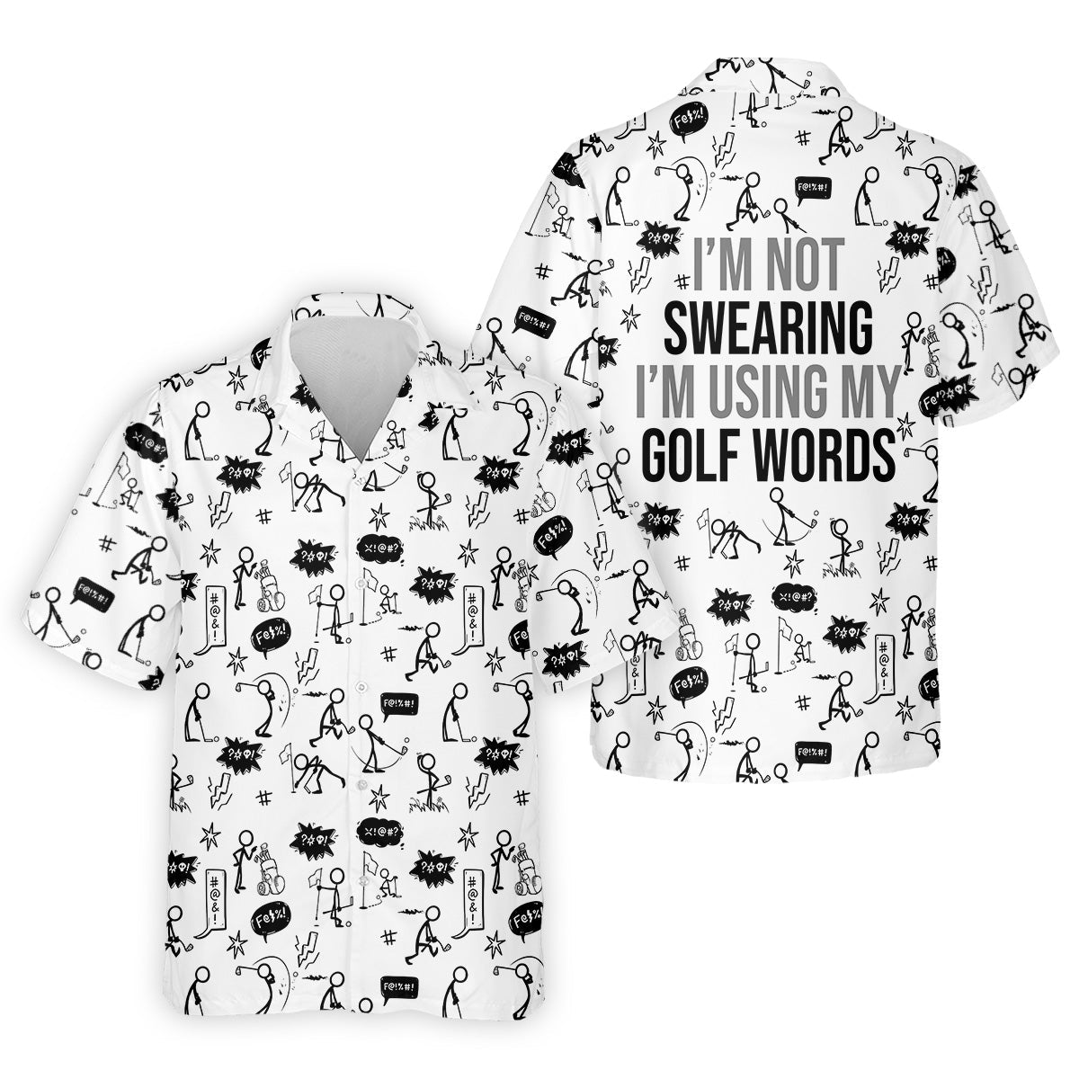 I'm Not Swearing I'm Using My Golf Words Funny Golf Shirt, Couple Golf Shirt, Matching Golf Shirt